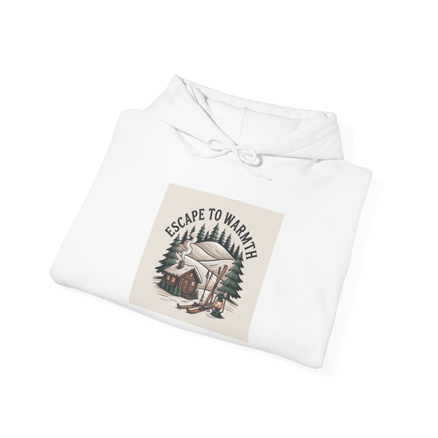 Escape to Warmth Cabin Hoodie | cozy lodge aesthetic, pine tree sweatshirt