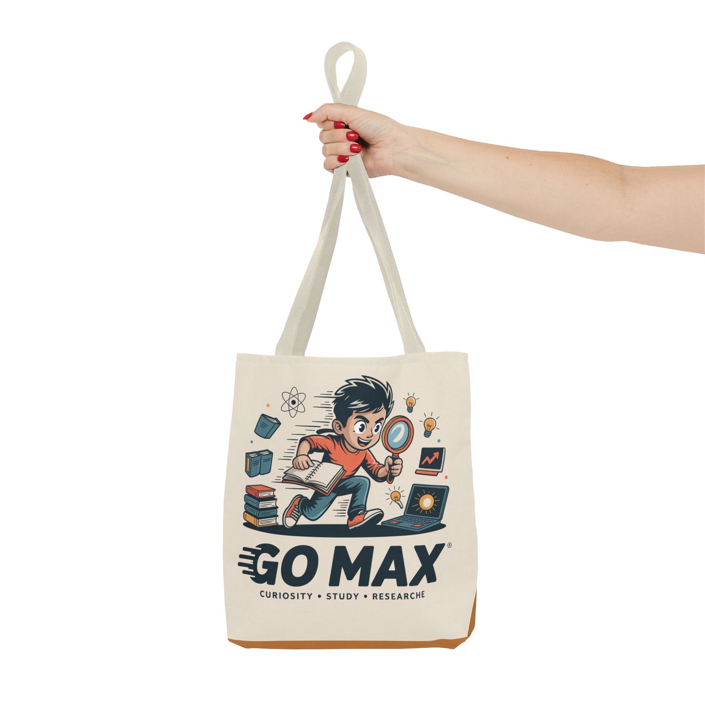 Go Max Study Tote Bag — Curiosity, Research & Learning Canvas Tote