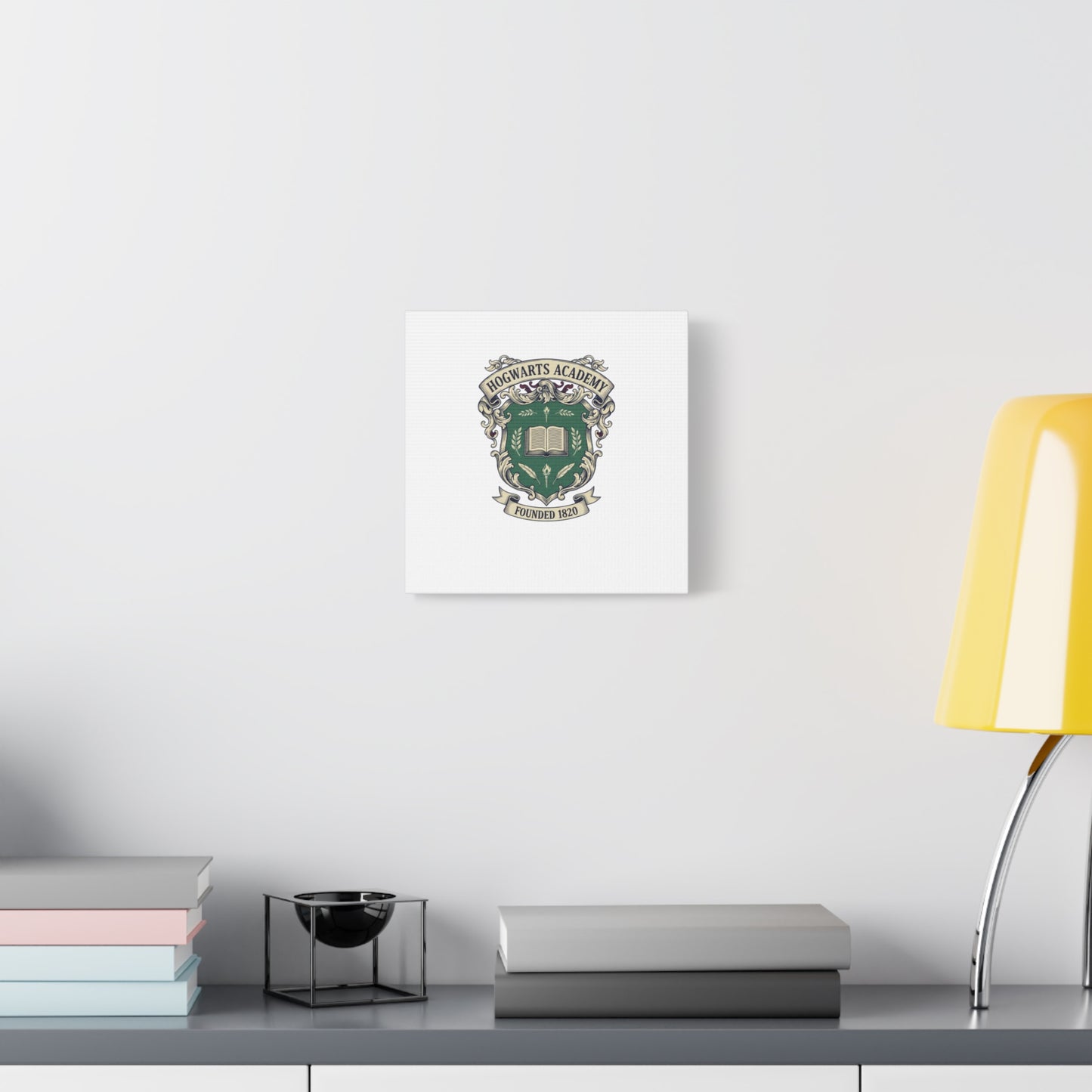 Hogwarts Ivy-Style Emblem Canvas | vintage club logo, old money crest
