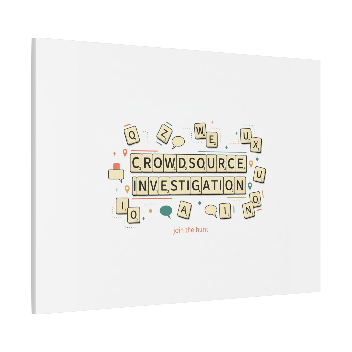 Crowdsource Investigation Canvas | Pixel Art, Gaming UI Wall Art