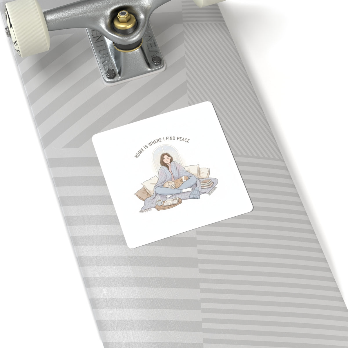 Home Is Where I Find Peace Sticker | Introvert Homebody, Cozy Winter