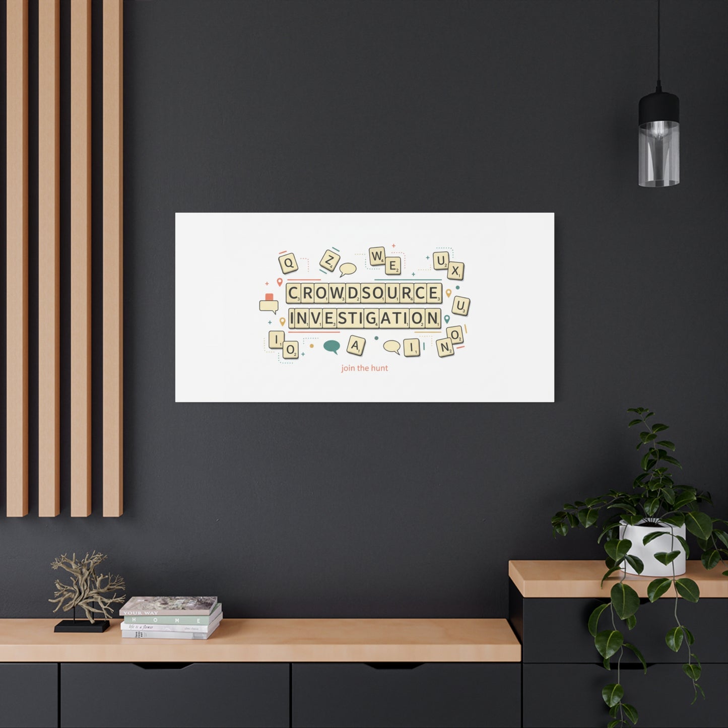 Crowdsource Investigation Canvas | Pixel Art, Gaming UI Wall Art