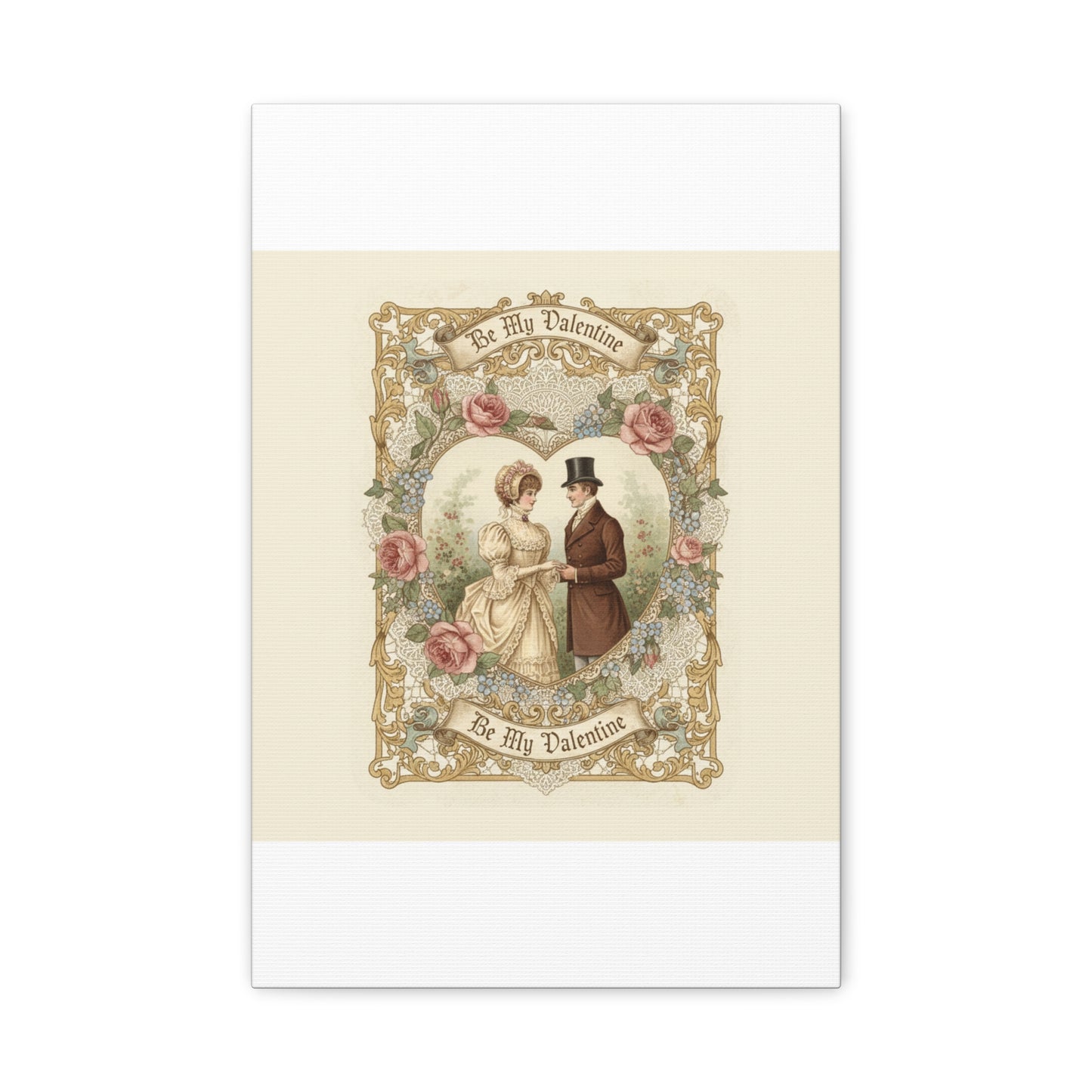 Victorian Valentine Print Canvas | Retro Americana, Vintage Romance