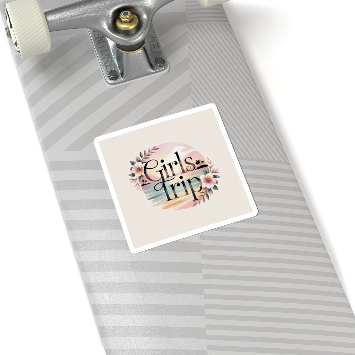 Girls Trip Sticker | pastel vintage floral, low-energy affirmation vibe