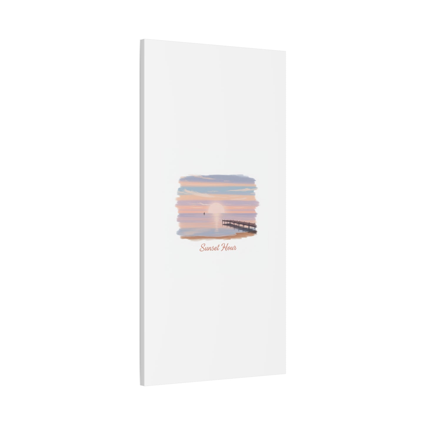 Sunset Hour Canvas, Matte Stretched 1.25" | Minimal Luxe Gold Accent