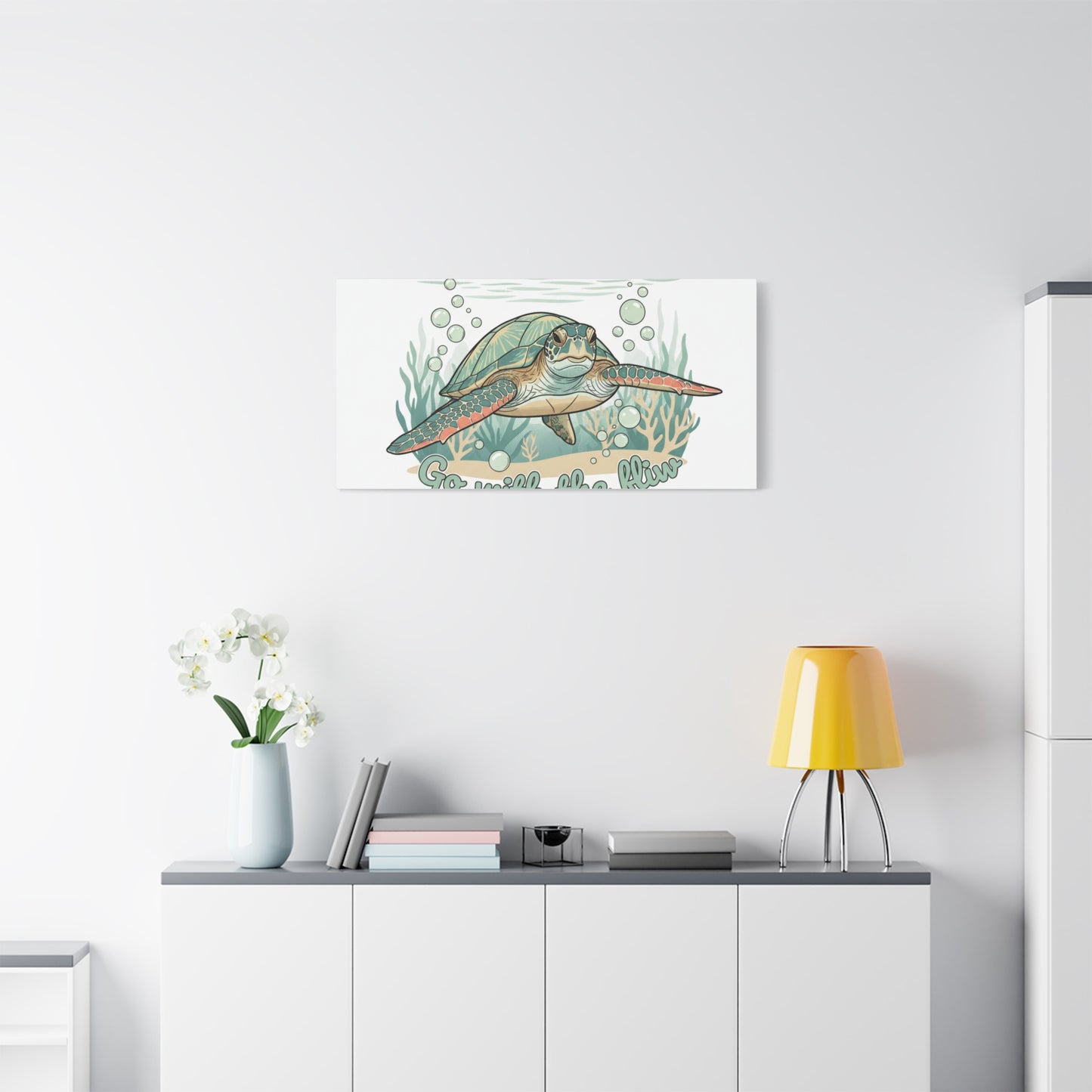 Go with the Flow Turtle Canvas