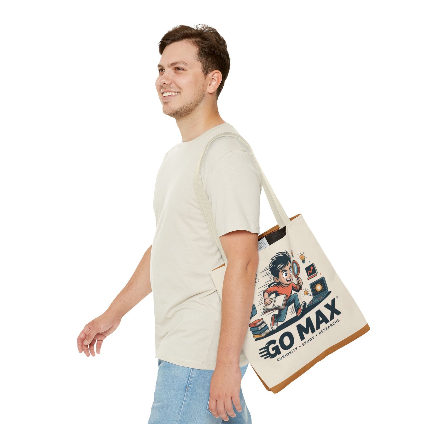 Go Max Study Tote Bag — Curiosity, Research & Learning Canvas Tote