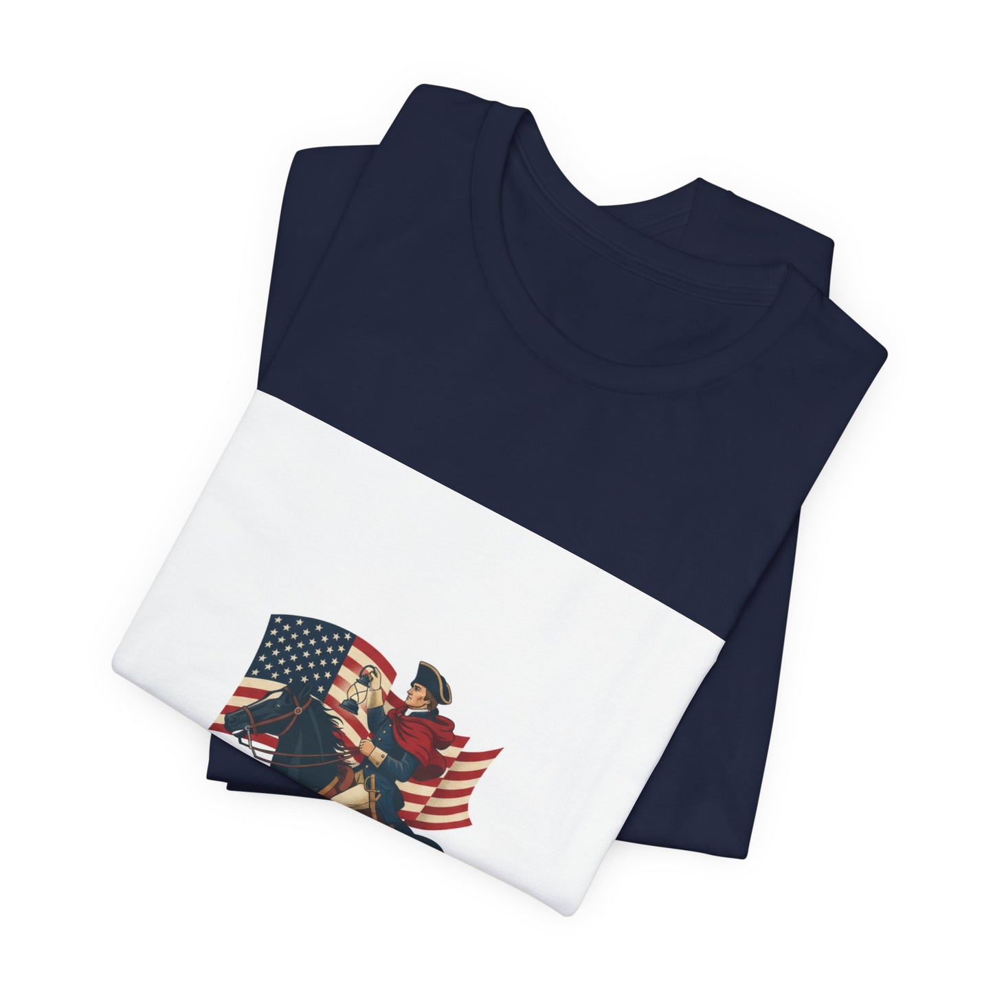 Patriotic Rider Tee | vintage Americana emblem, minimal crest, nature symbols