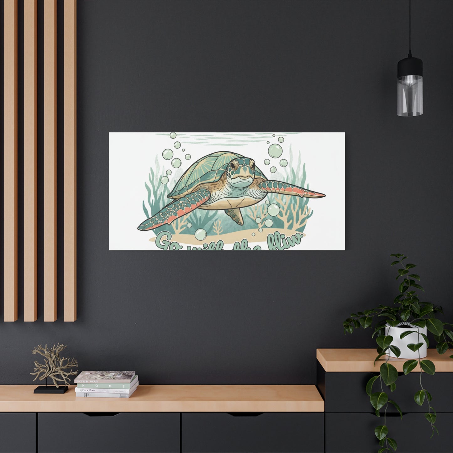 Go with the Flow Turtle Canvas