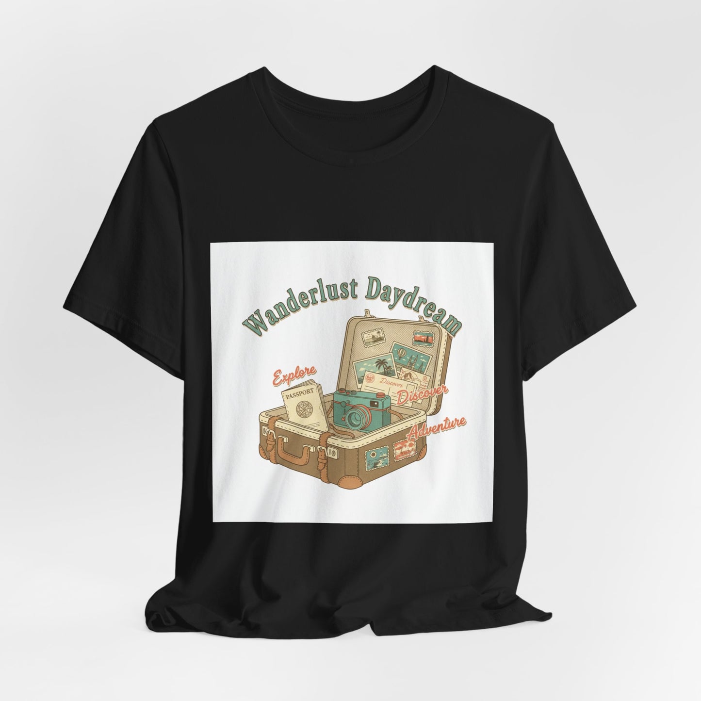 Wanderlust Daydreams Tee | retro travel stamp, postcard vintage tee