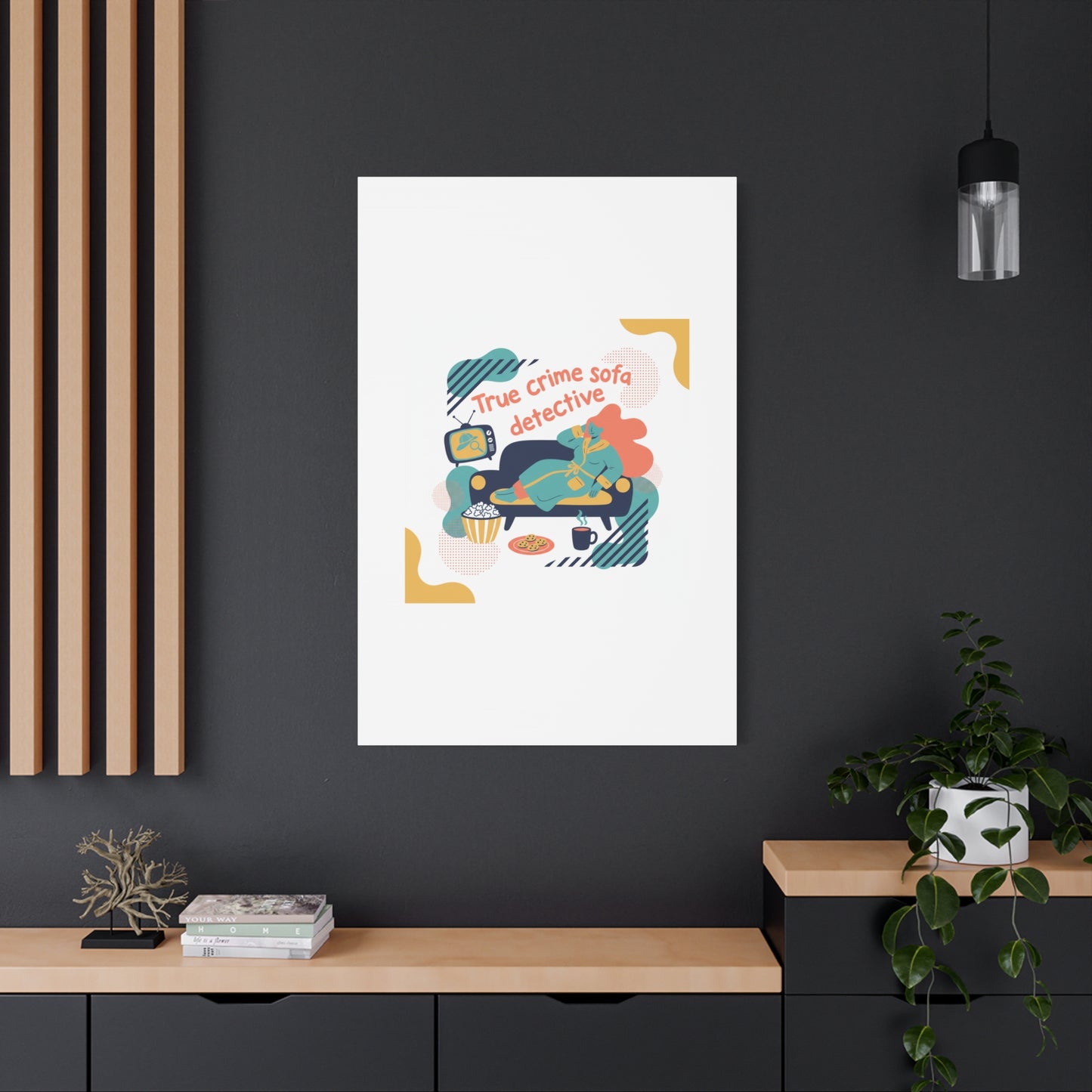 True Crime Sofa Detective Canvas