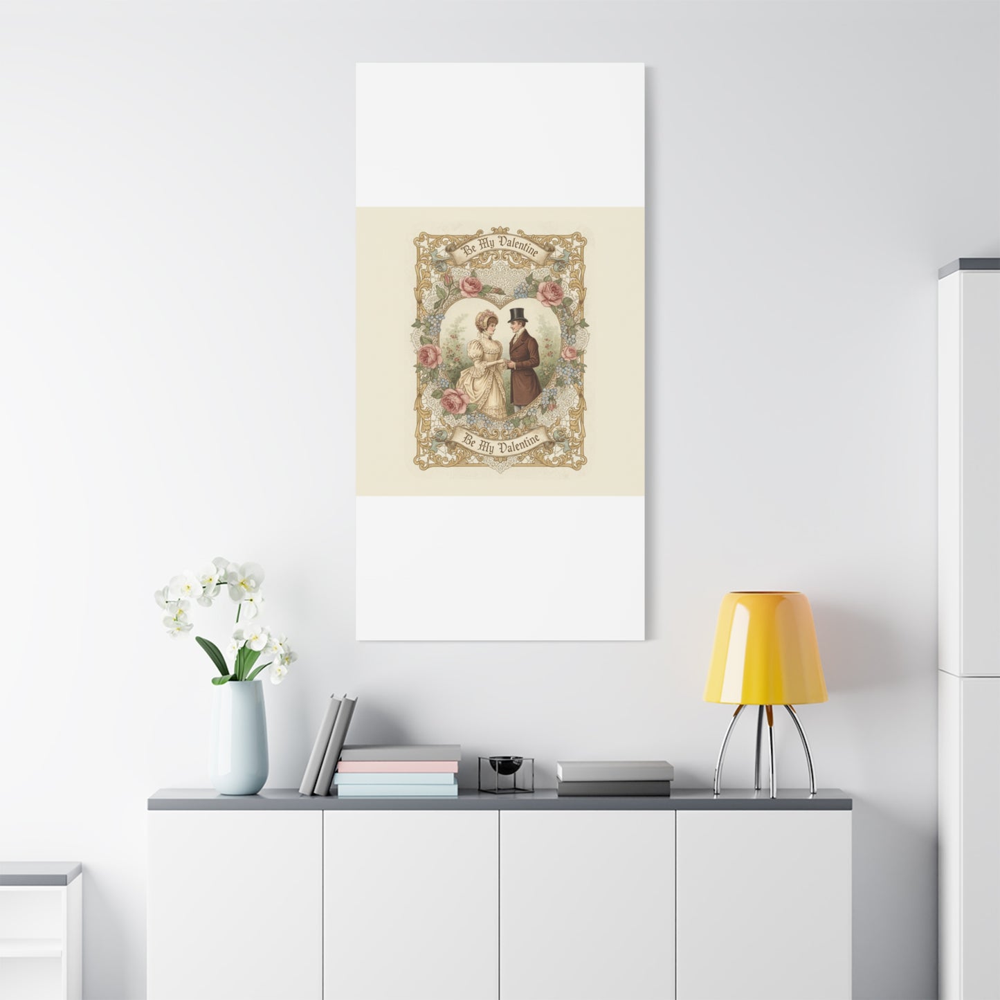 Victorian Valentine Print Canvas | Retro Americana, Vintage Romance