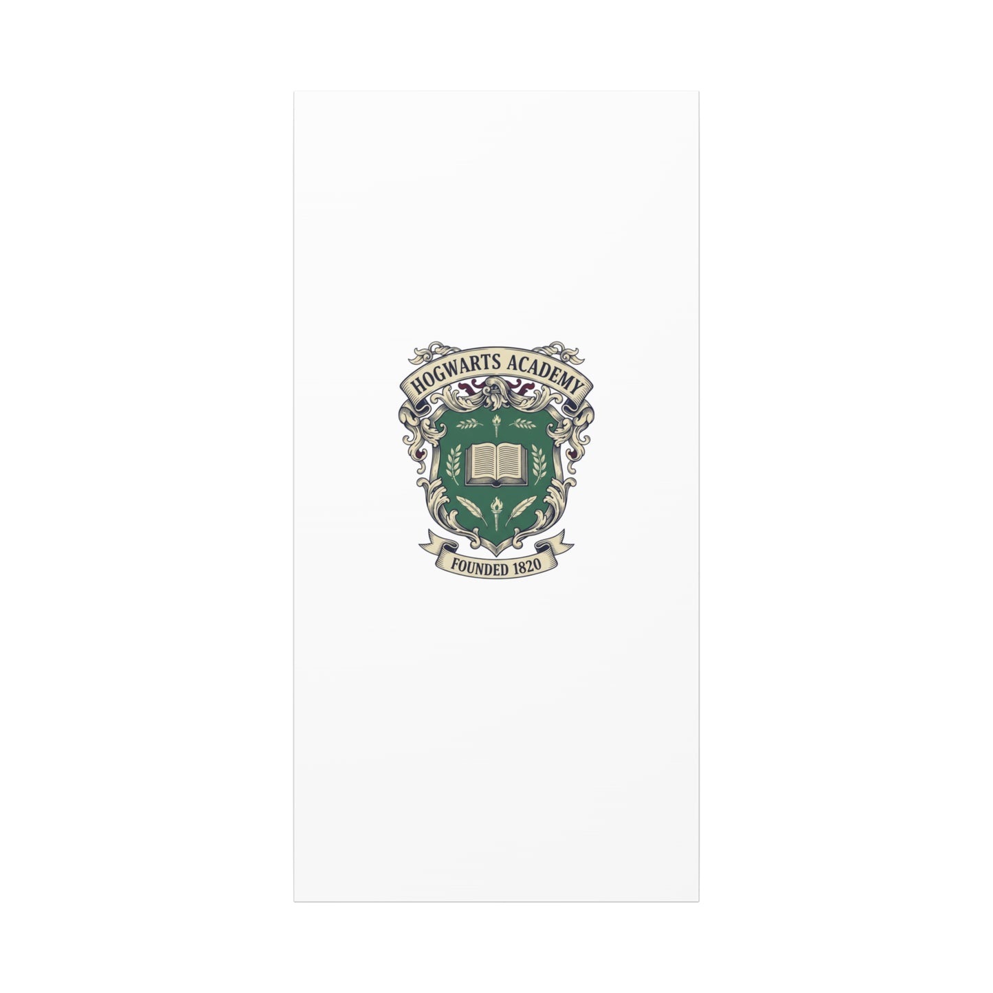 Hogwarts Ivy-Style Emblem Canvas | vintage club logo, old money crest