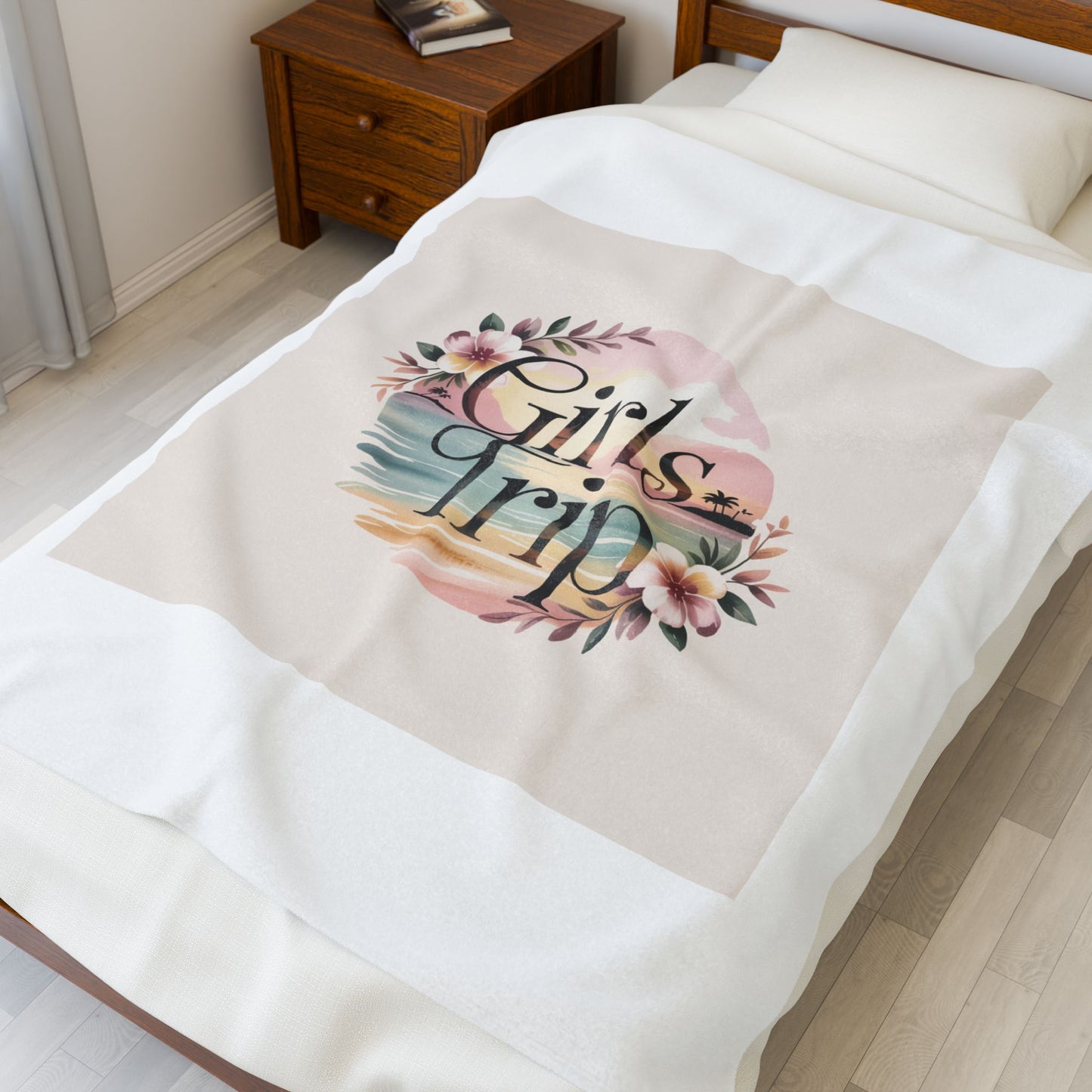 Girls Trip  Blanket | pastel travel design, gentle affirmation