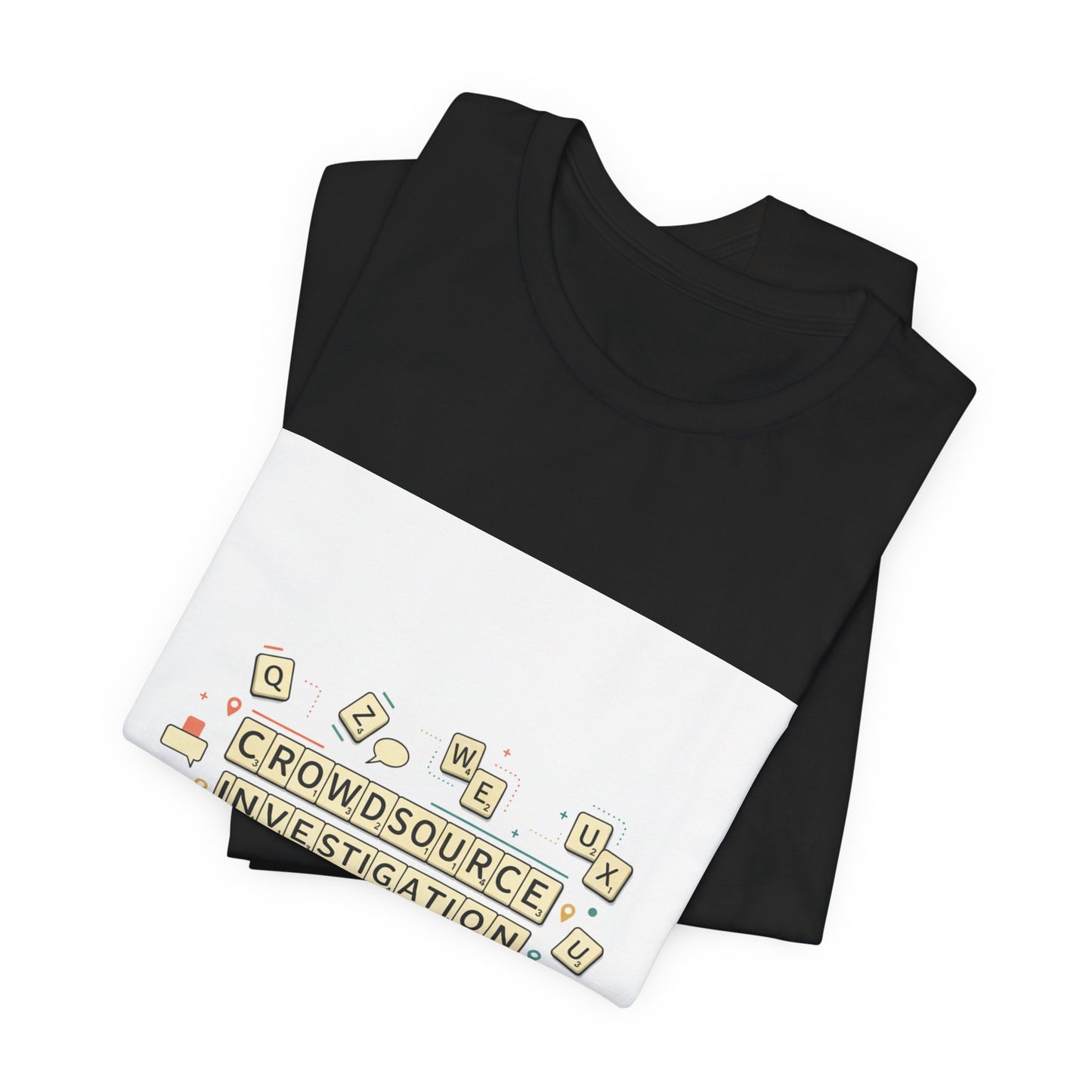Crowdsource Investigation Tee | pixel art gamer shirt, indie RPG meme