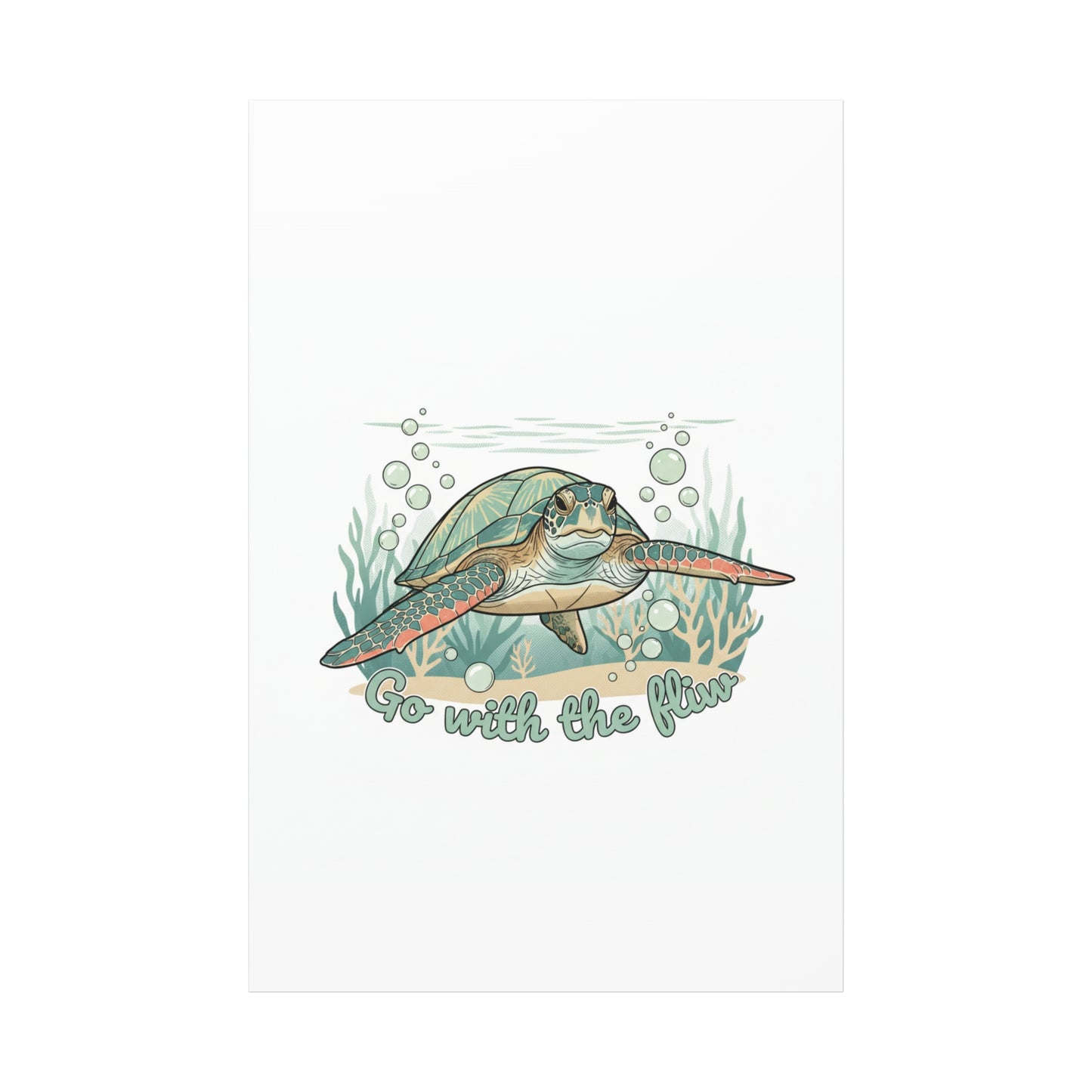 Go with the Flow Turtle Canvas