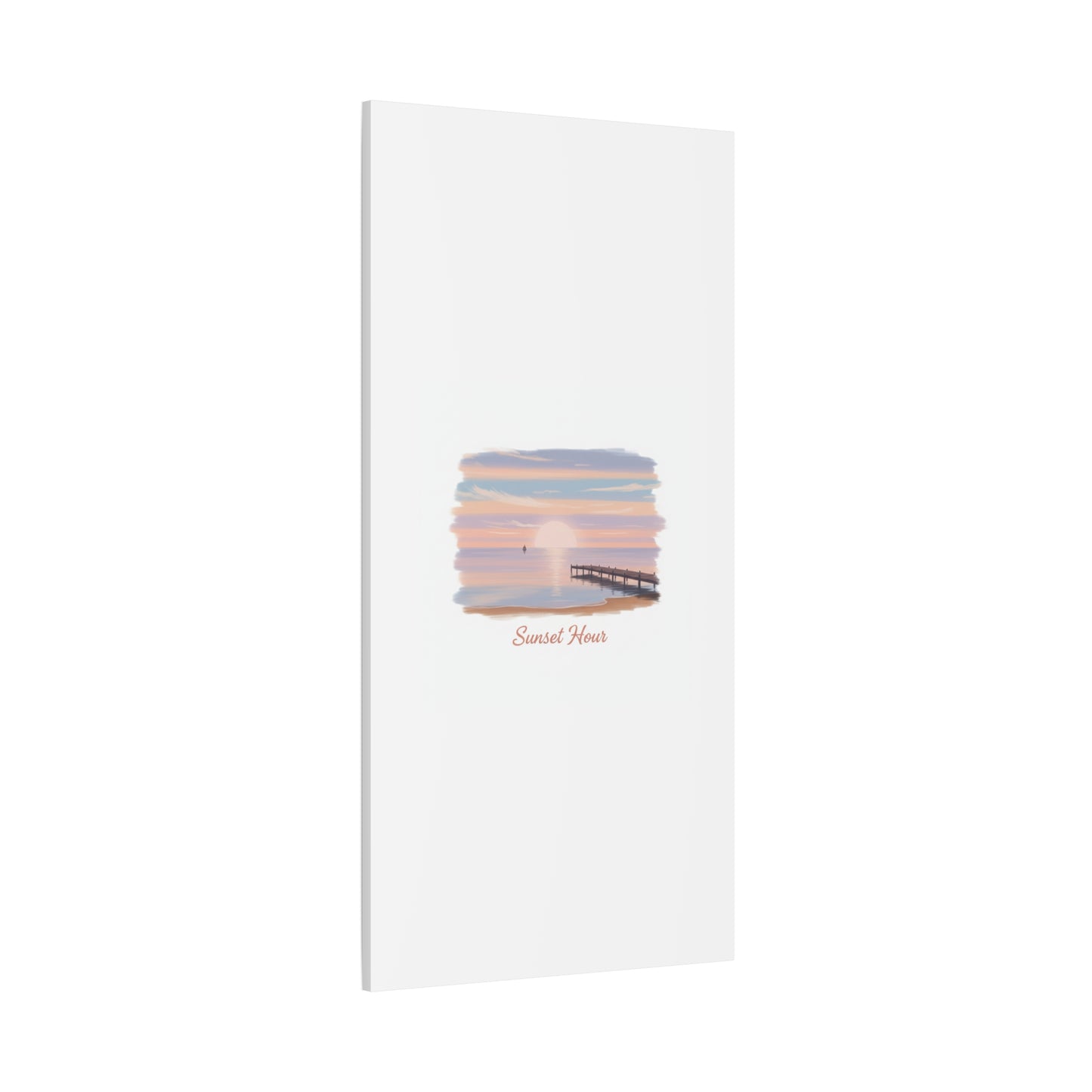 Sunset Hour Canvas, Matte Stretched 1.25" | Minimal Luxe Gold Accent
