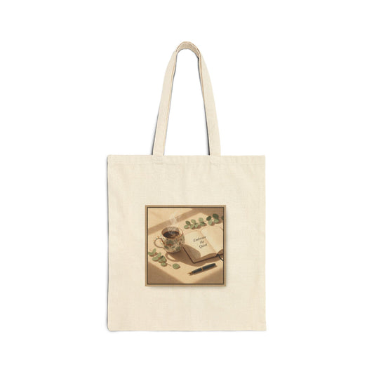 Quiet Morning Journal Tote | sunrise decor, minimalist coffee poster