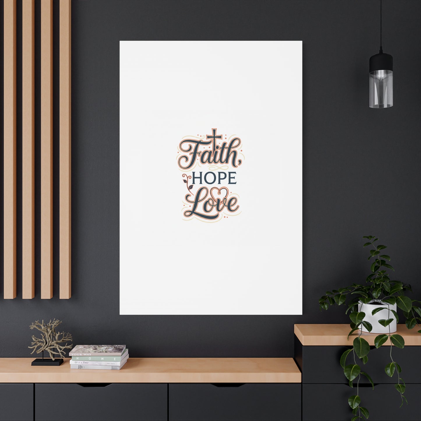 Faith Hope Love canvas, wall art