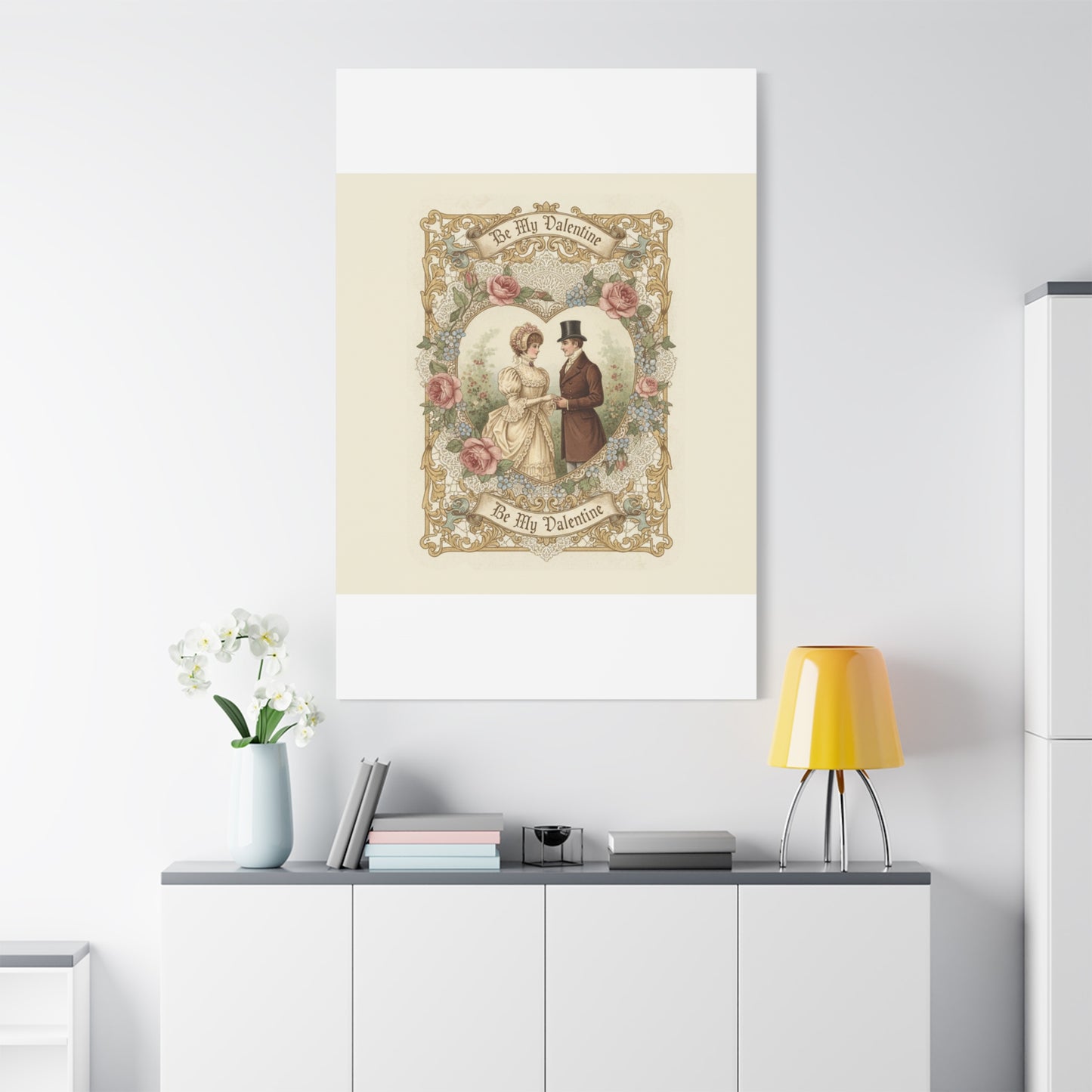 Victorian Valentine Print Canvas | Retro Americana, Vintage Romance