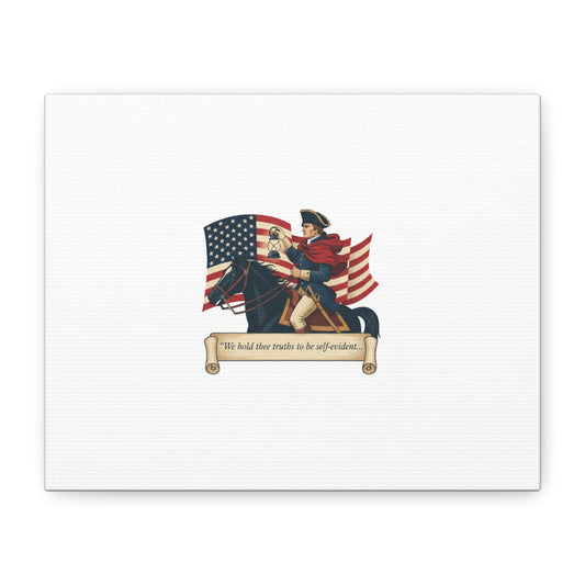 Patriotic Colonial Rider Canvas | nature vibes wall décor, minimalist