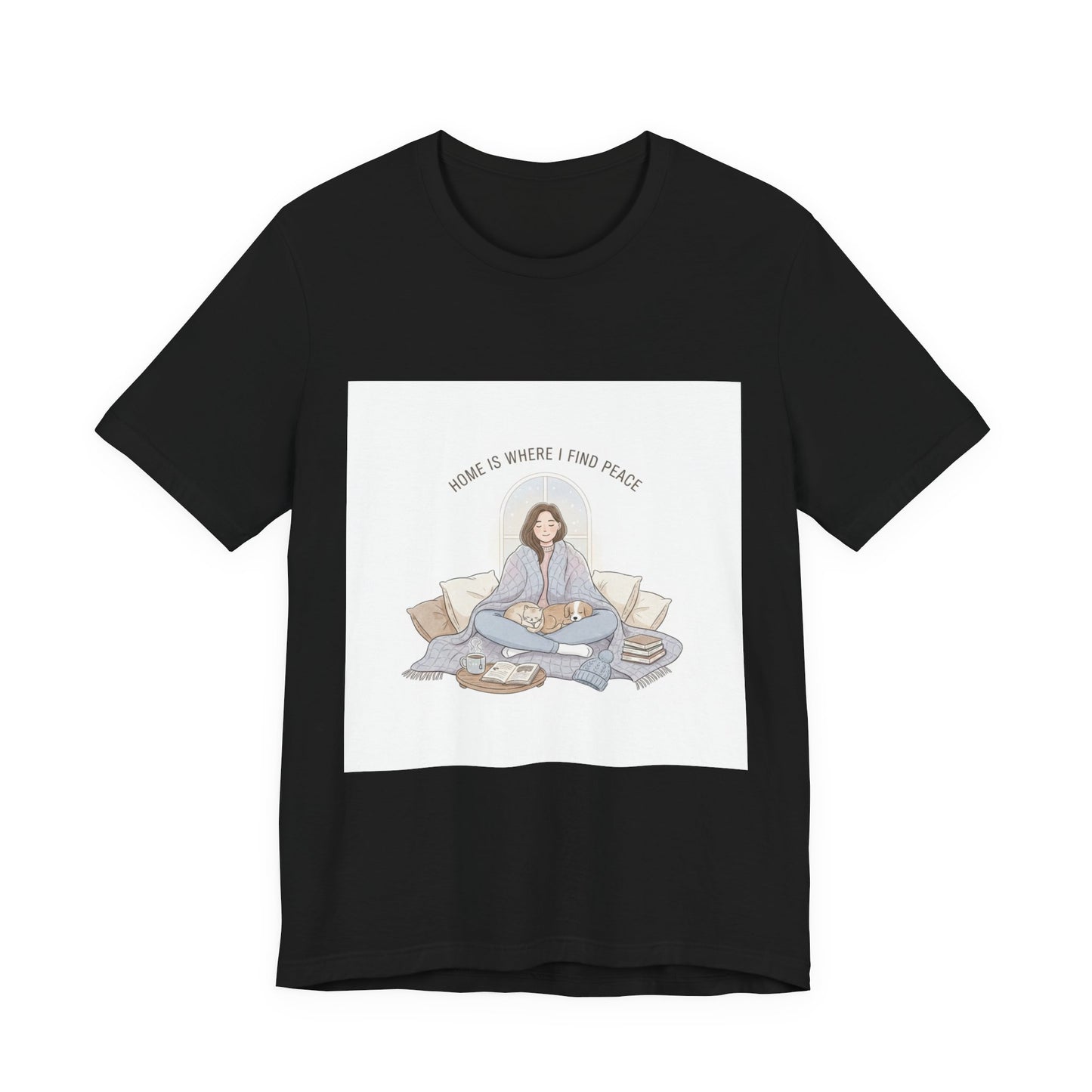Home Is Where I Find Peace Tee | Introvert Homebody, Cozy Winter Shirt