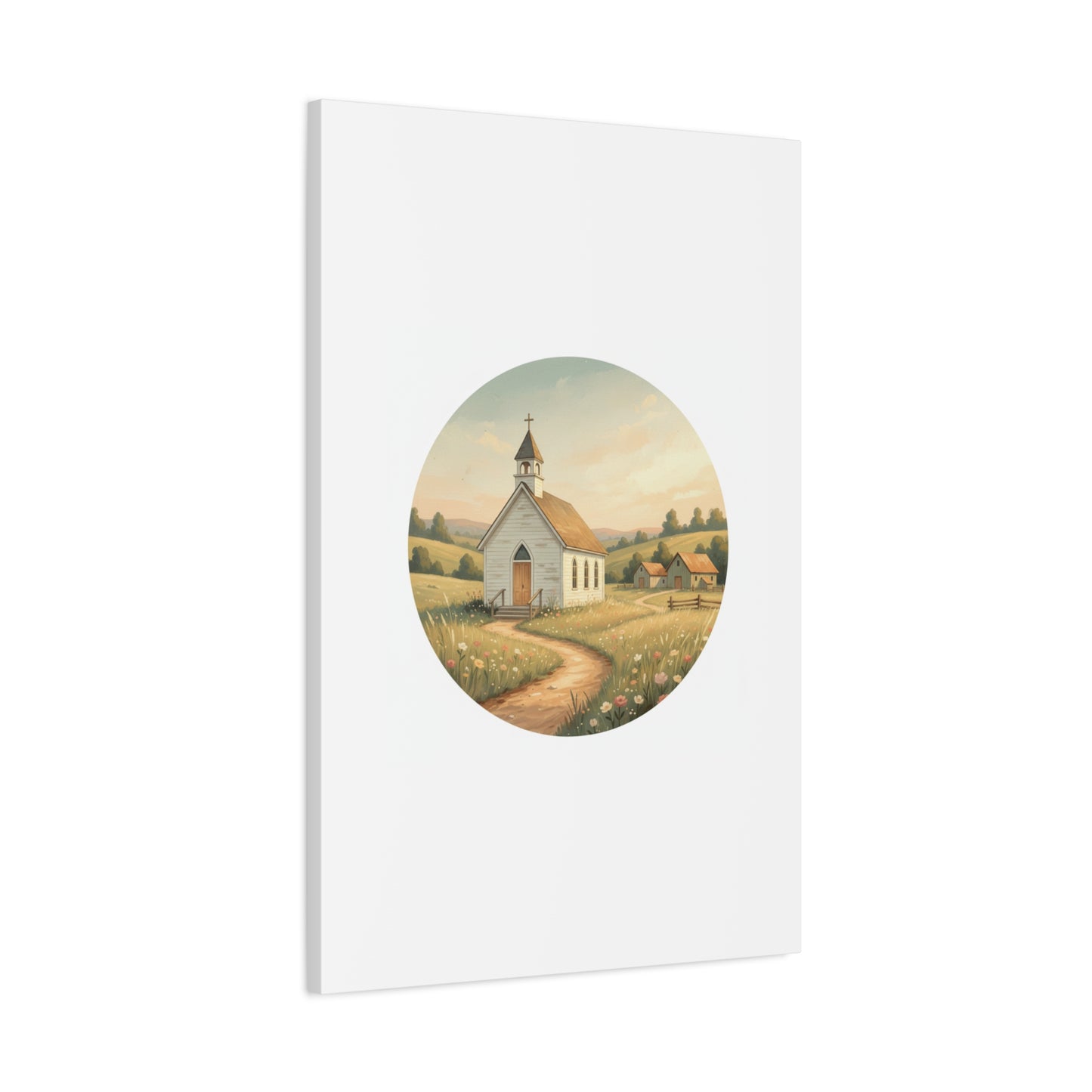 Country Church Matte Canvas, Stretched, 1.25"