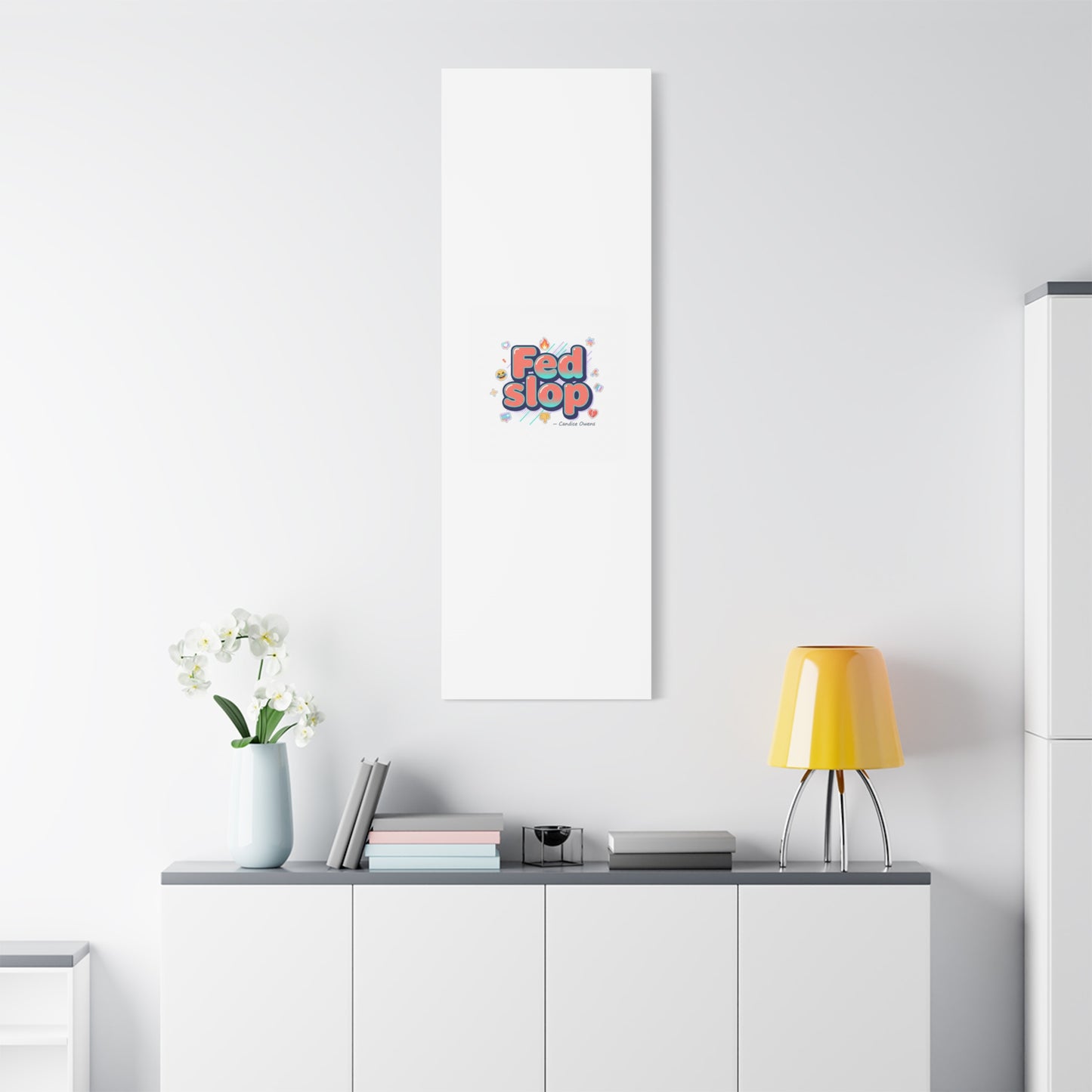Fed Slop Canvas, Stretched Matte Print | Gen-Z Slang, Meme Text