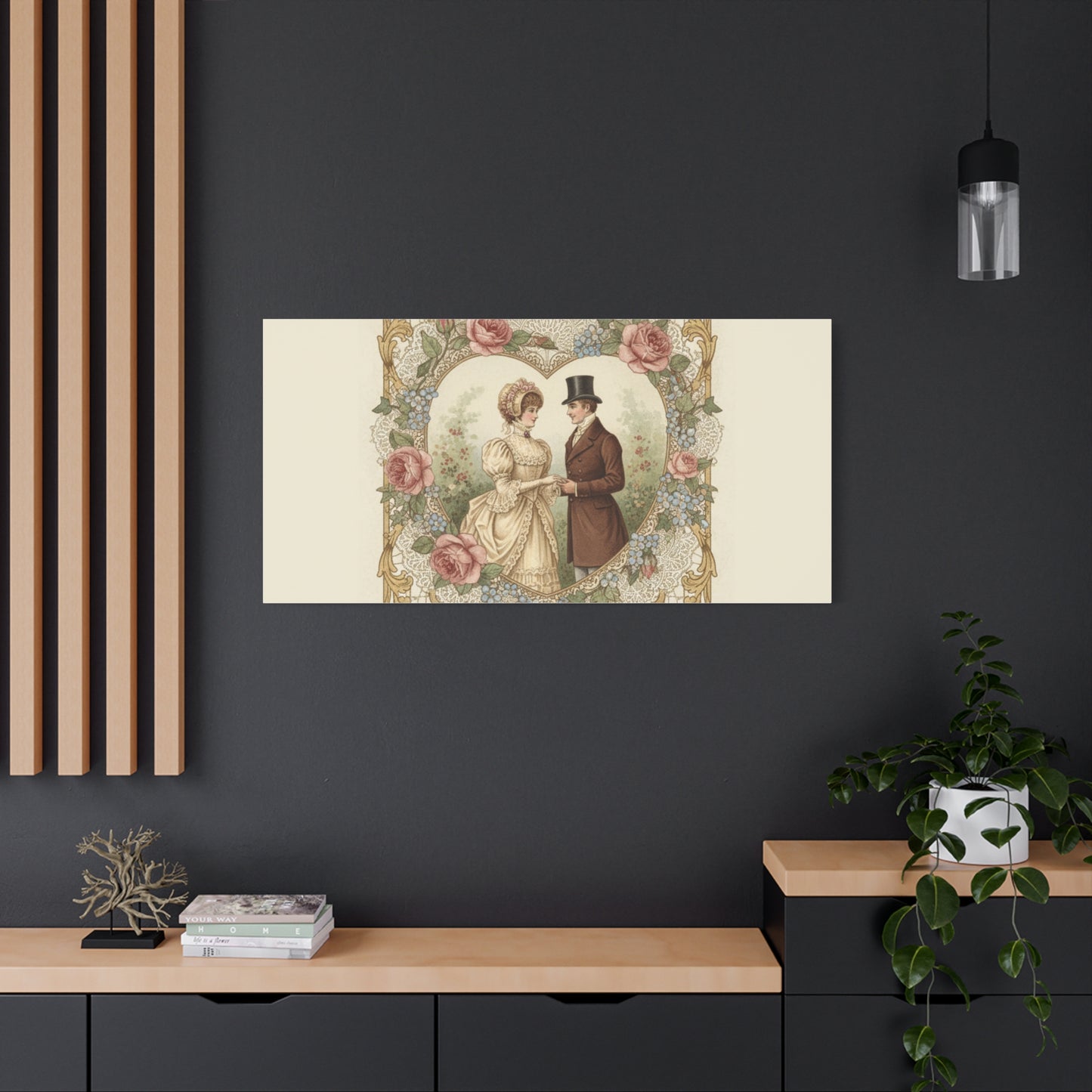 Victorian Valentine Print Canvas | Retro Americana, Vintage Romance