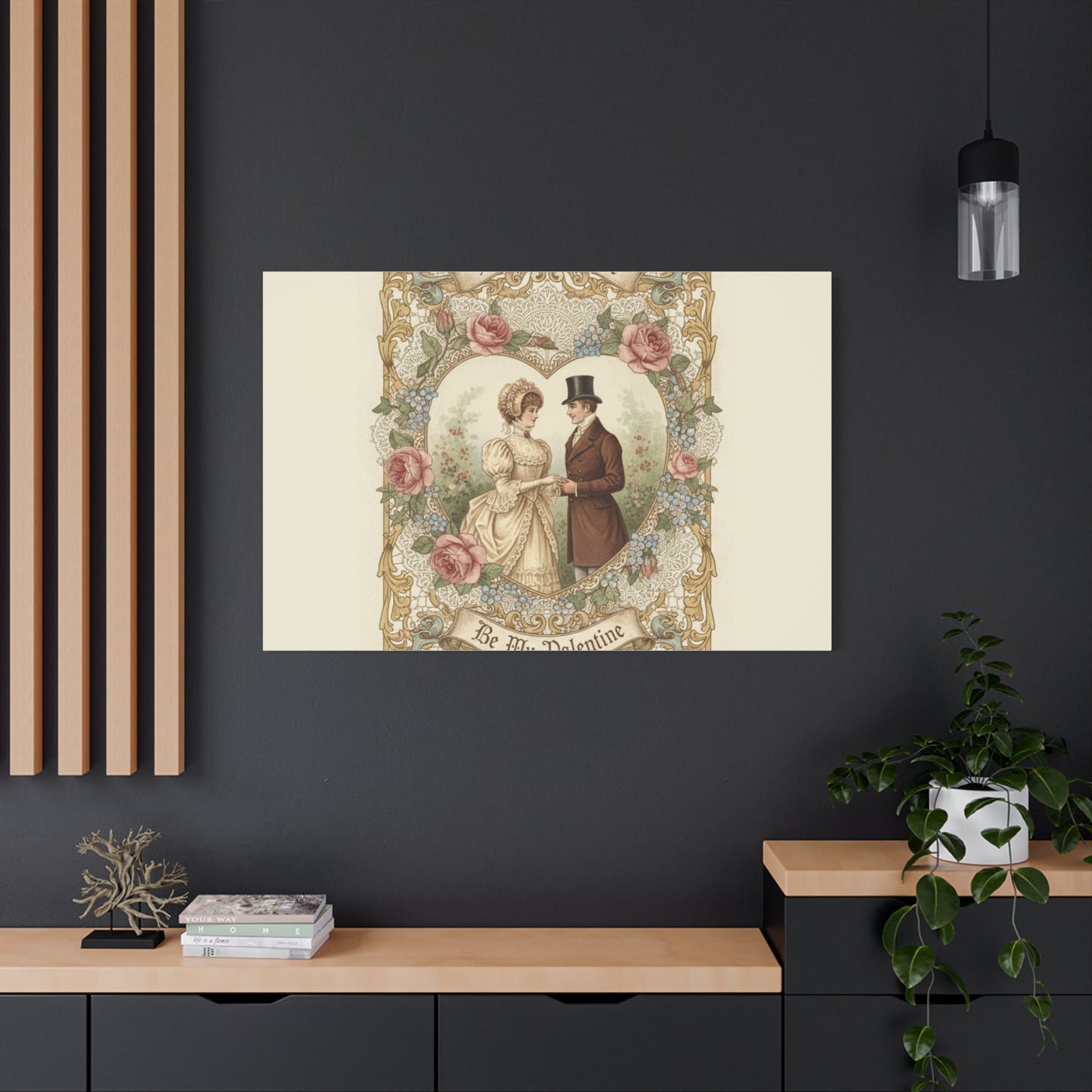Victorian Valentine Print Canvas | Retro Americana, Vintage Romance