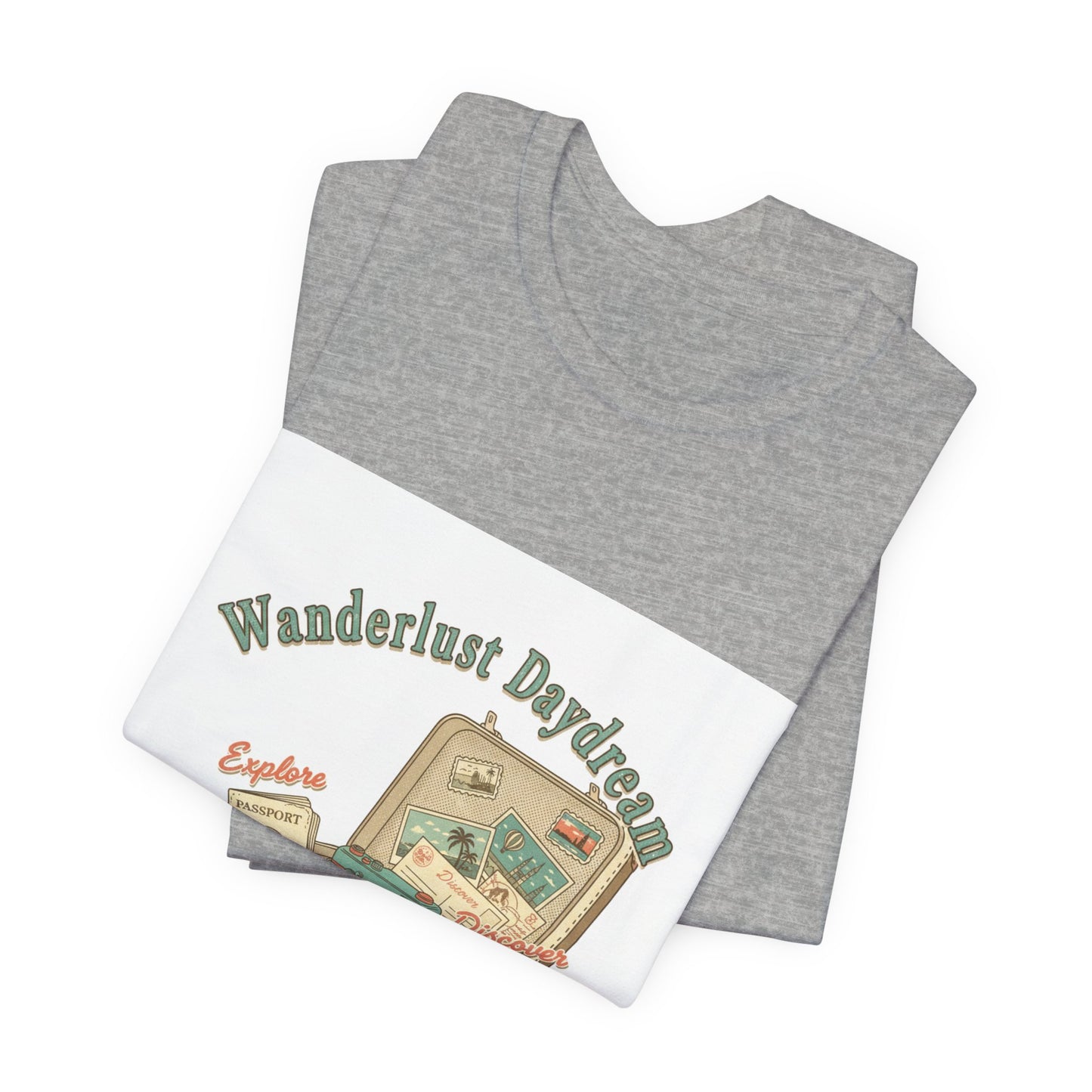 Wanderlust Daydreams Tee | retro travel stamp, postcard vintage tee