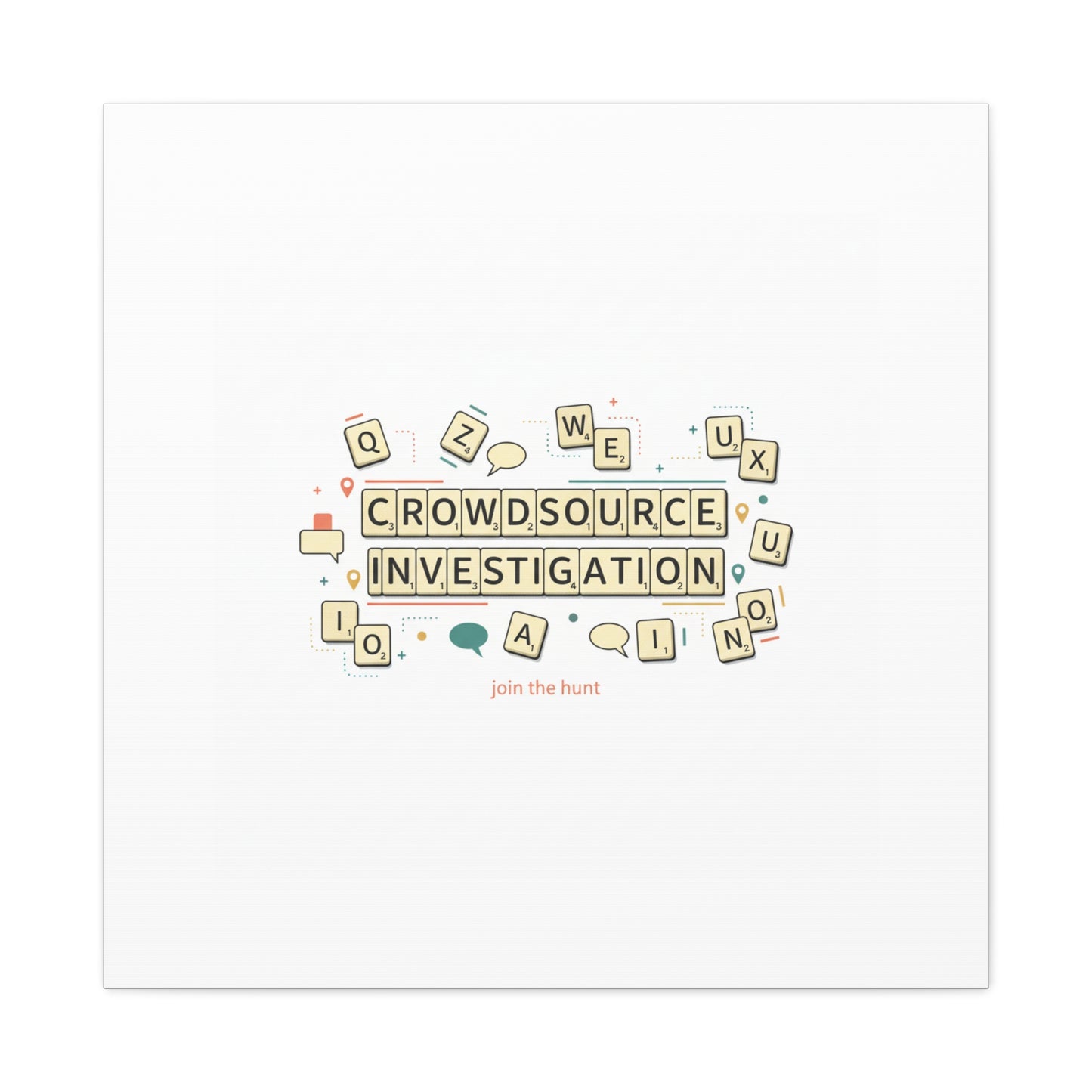 Crowdsource Investigation Canvas | Pixel Art, Gaming UI Wall Art