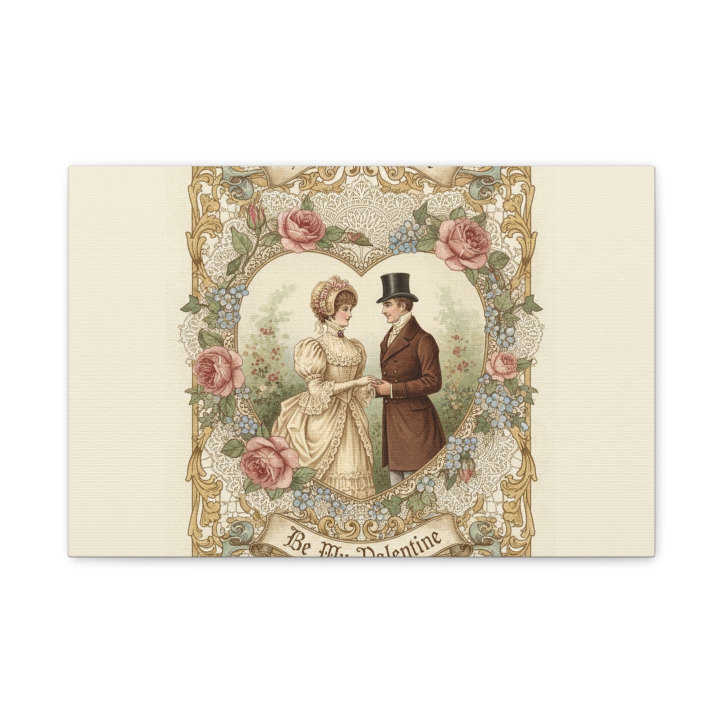 Victorian Valentine Print Canvas | Retro Americana, Vintage Romance