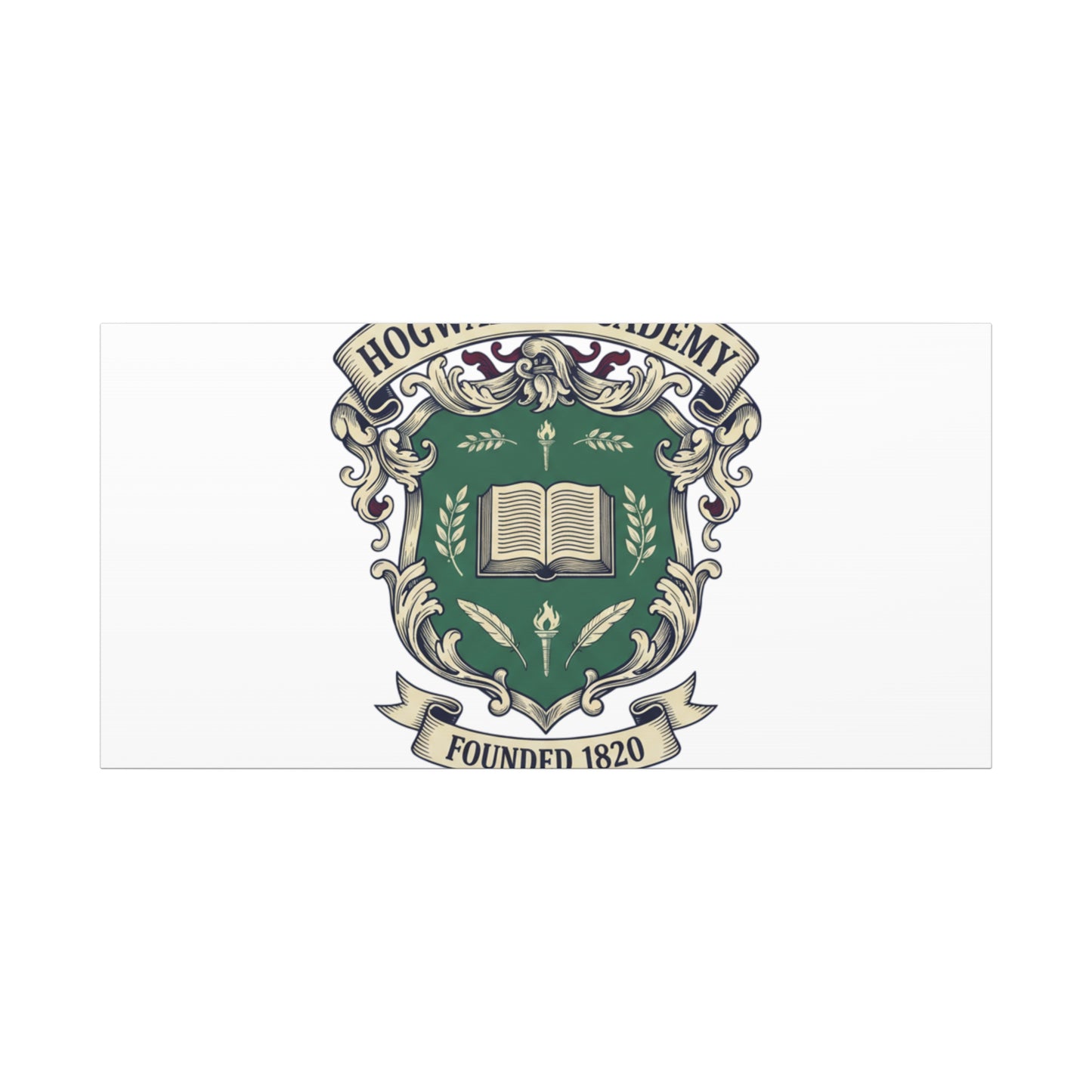 Hogwarts Ivy-Style Emblem Canvas | vintage club logo, old money crest