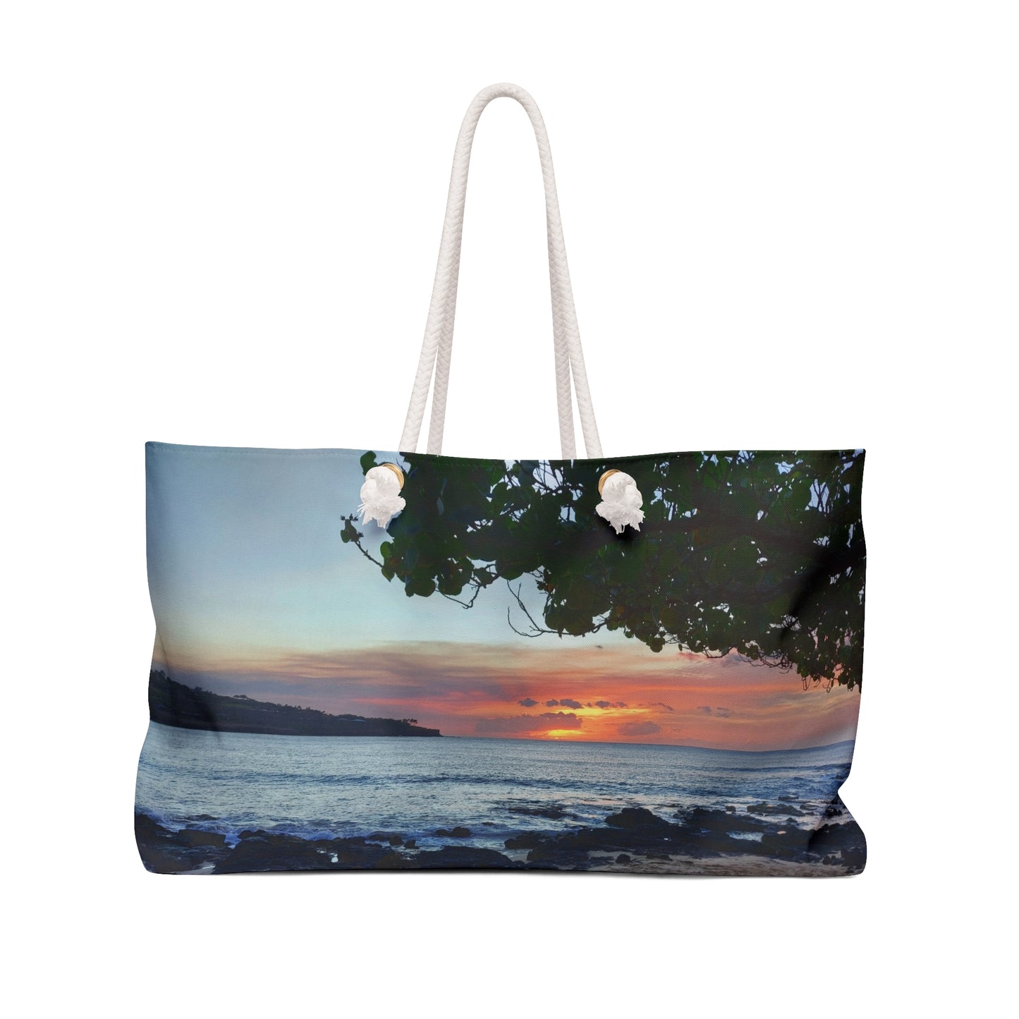 Sunset Shore Weekender Bag — Tropical Beach Travel Tote