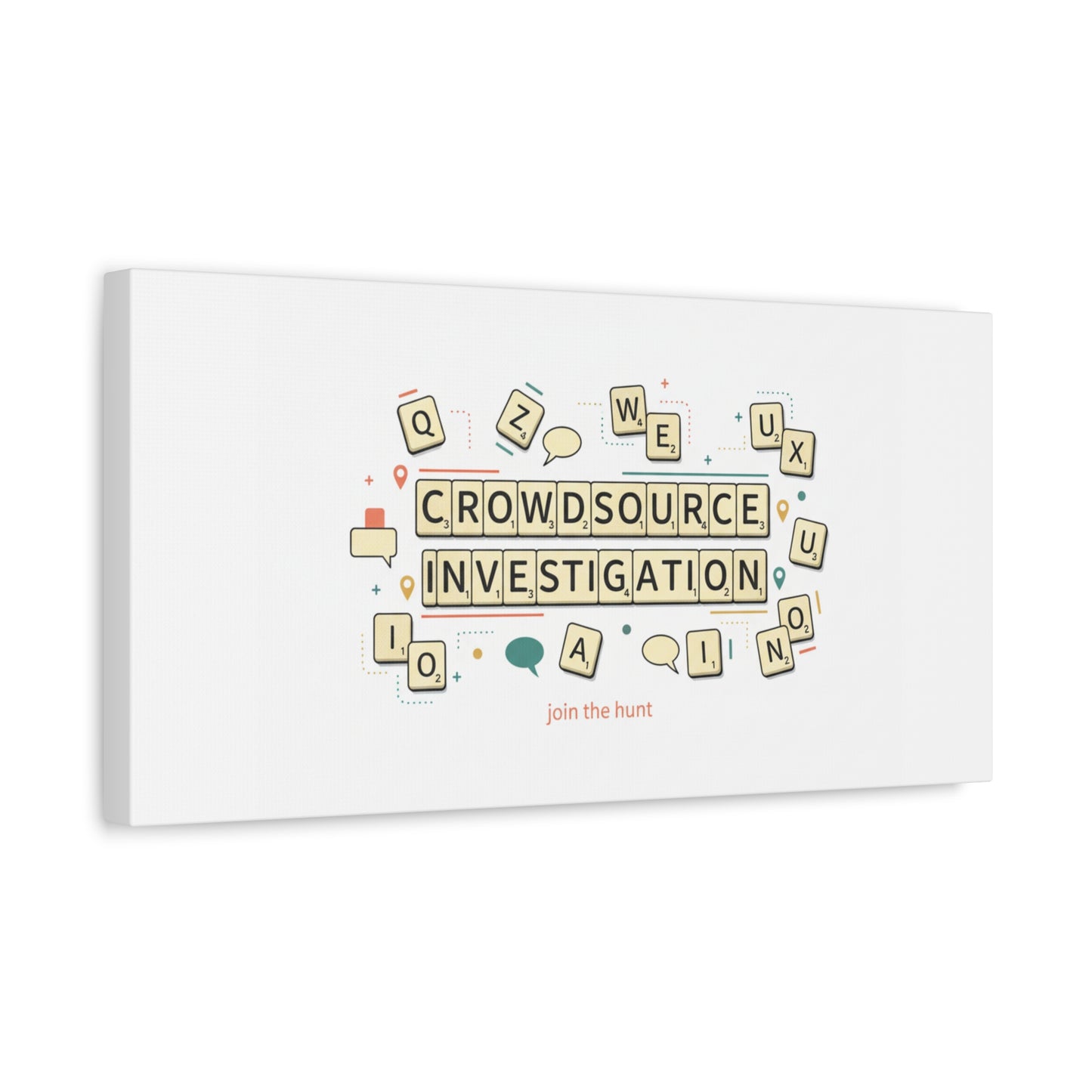 Crowdsource Investigation Canvas | Pixel Art, Gaming UI Wall Art
