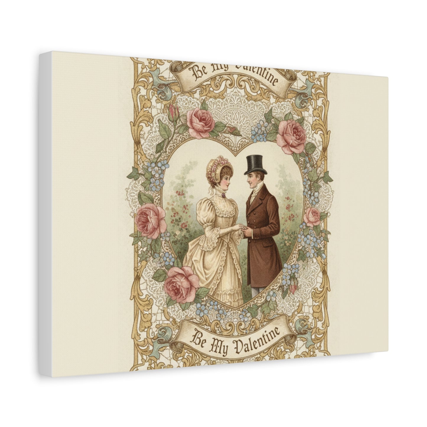 Victorian Valentine Print Canvas | Retro Americana, Vintage Romance