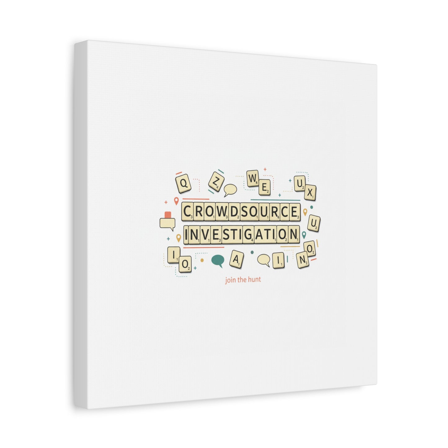 Crowdsource Investigation Canvas | Pixel Art, Gaming UI Wall Art