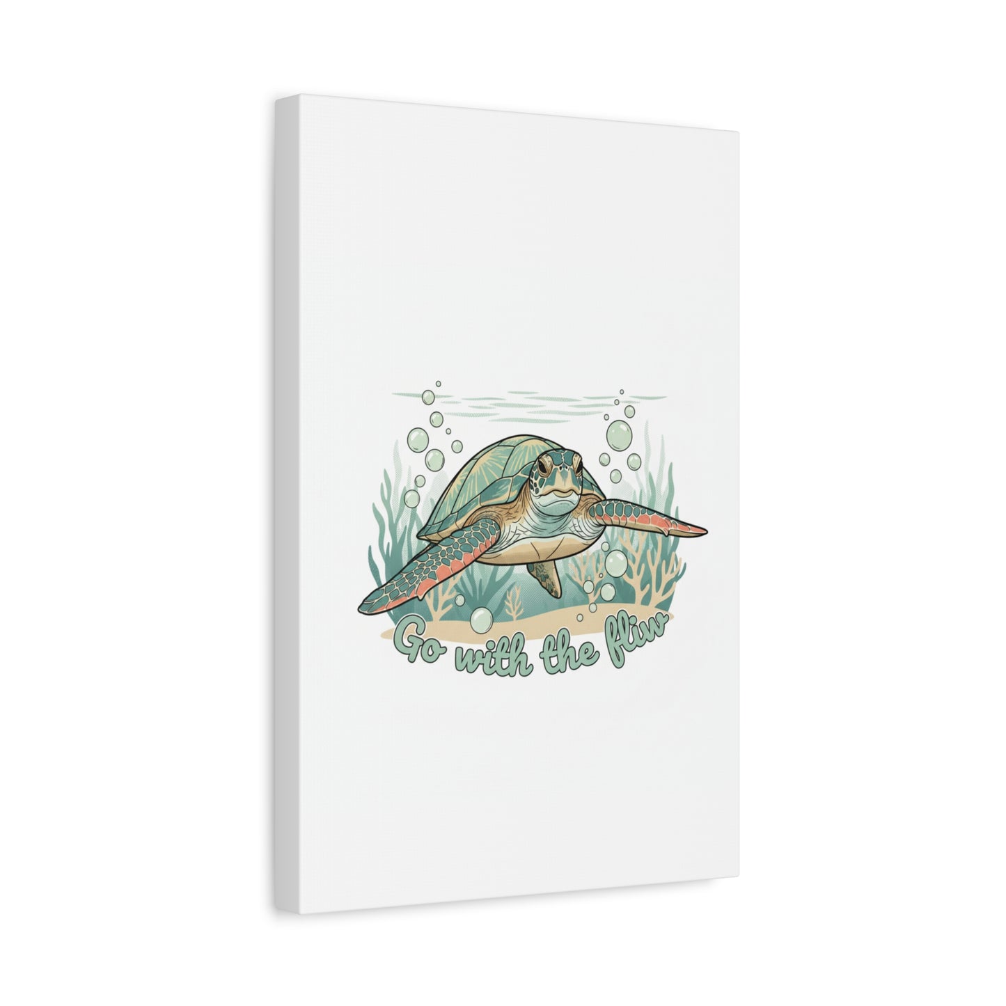 Go with the Flow Turtle Canvas
