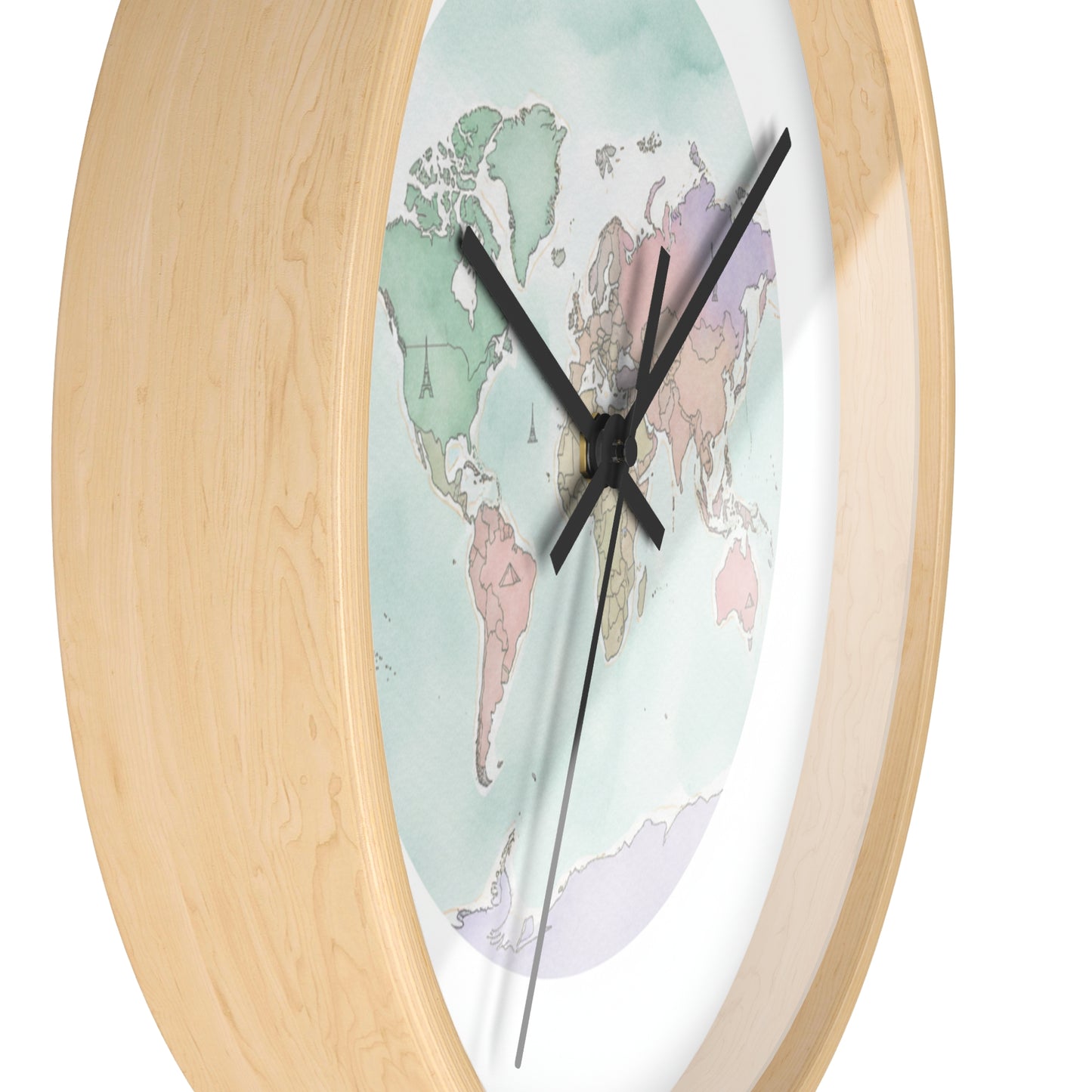 Wall Clock--World map