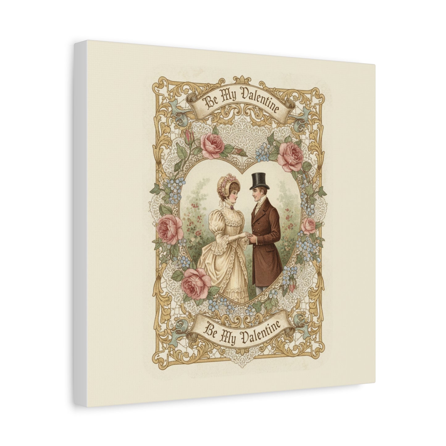 Victorian Valentine Print Canvas | Retro Americana, Vintage Romance