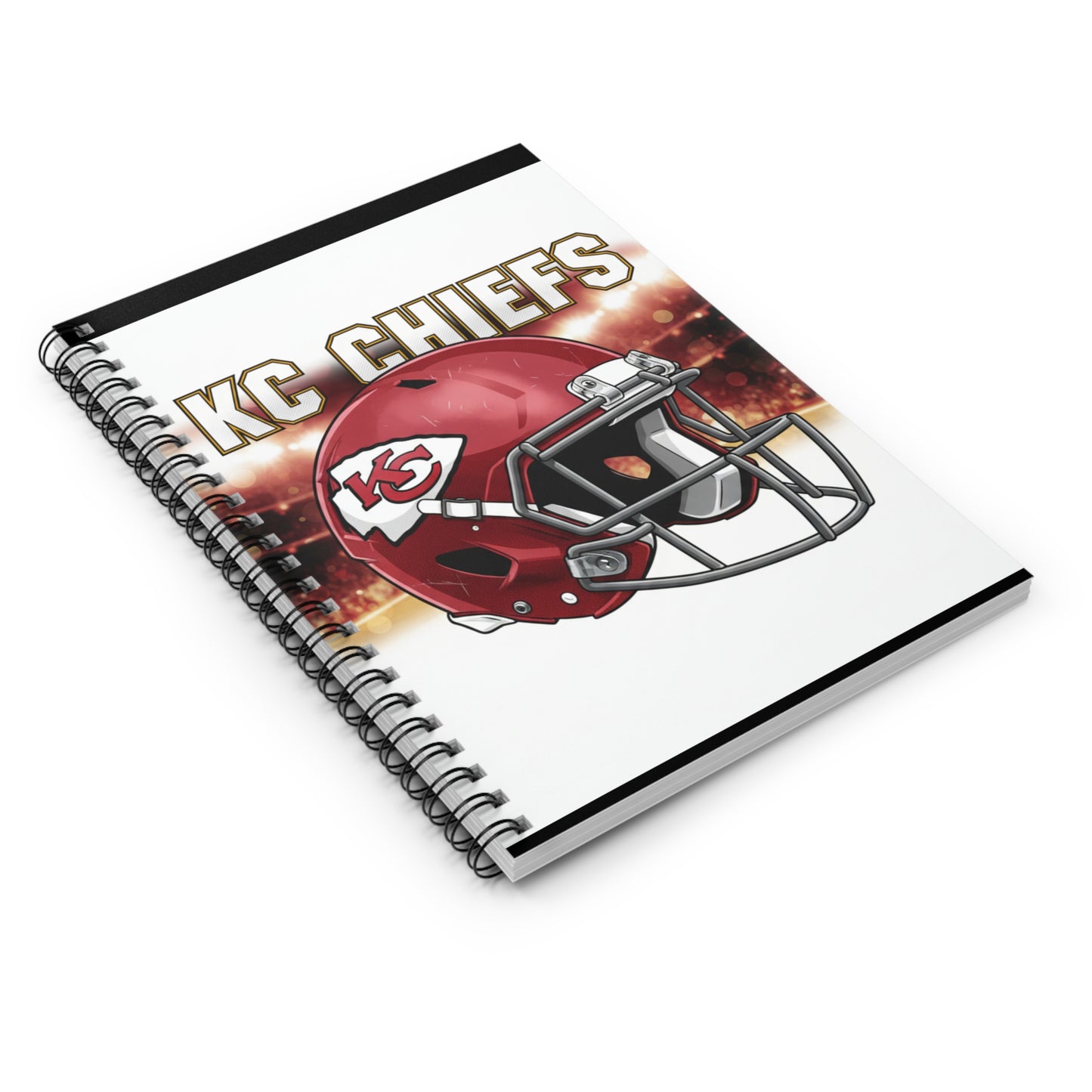 KC Chiefs Football Helmet Spiral Notebook - Ruled College Sports Journal