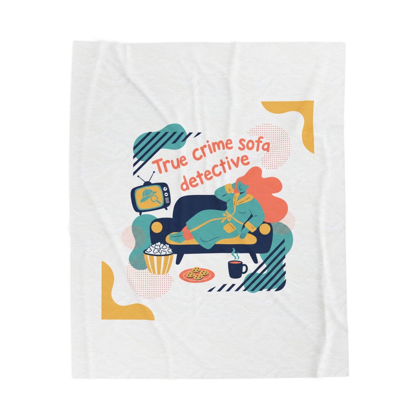 True Crime Sofa Detective Velveteen Plush Blanket