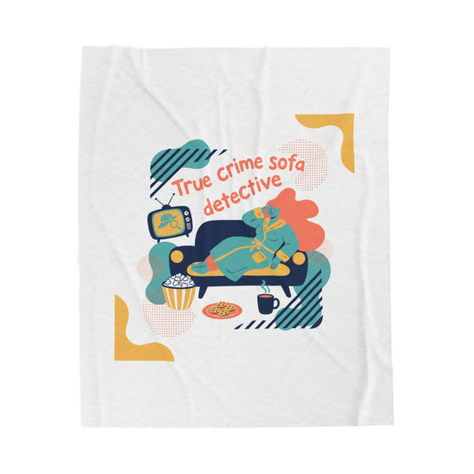True Crime Sofa Detective Velveteen Plush Blanket