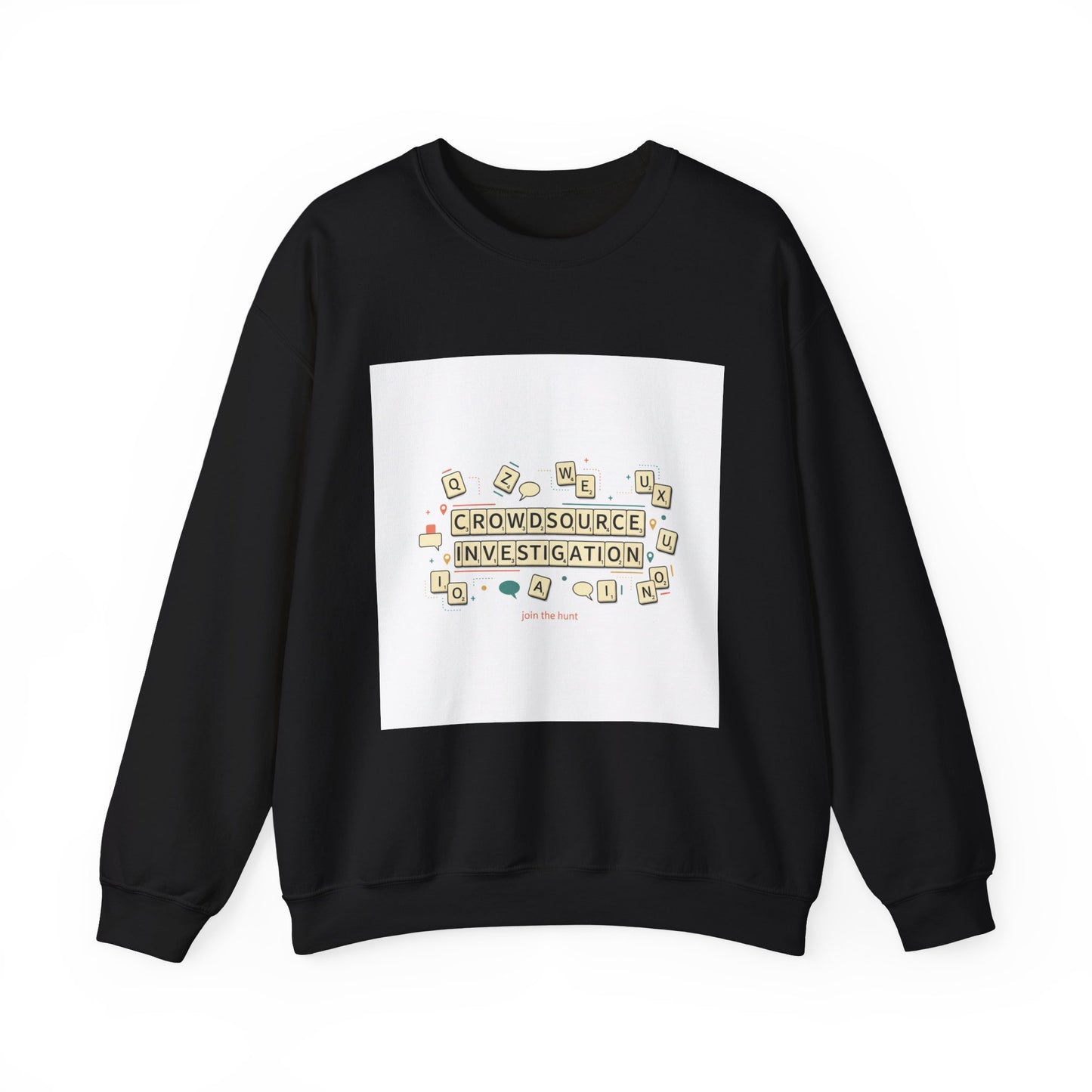 Crowdsource Investigation Crewneck Sweatshirt | pixel art gamer hoodie, indie RPG meme