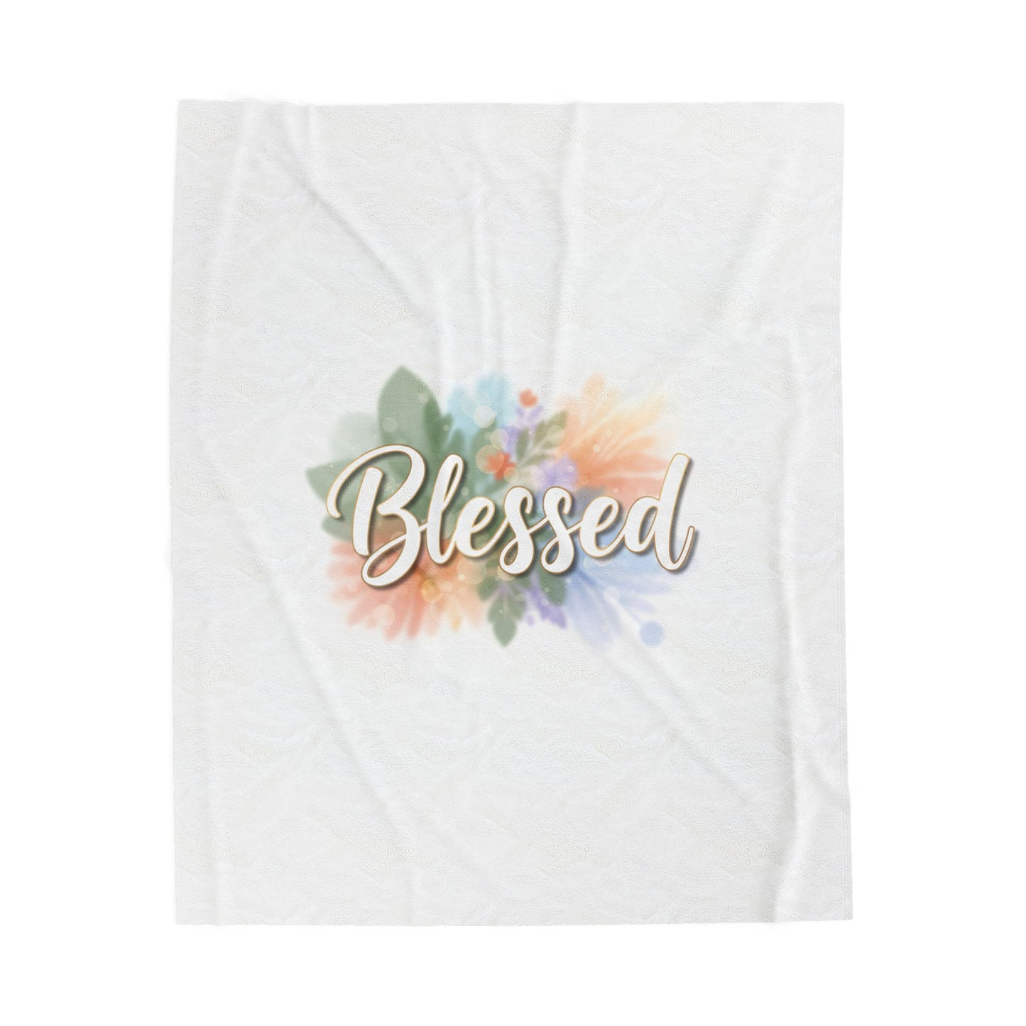 Blessed floral script Blanket