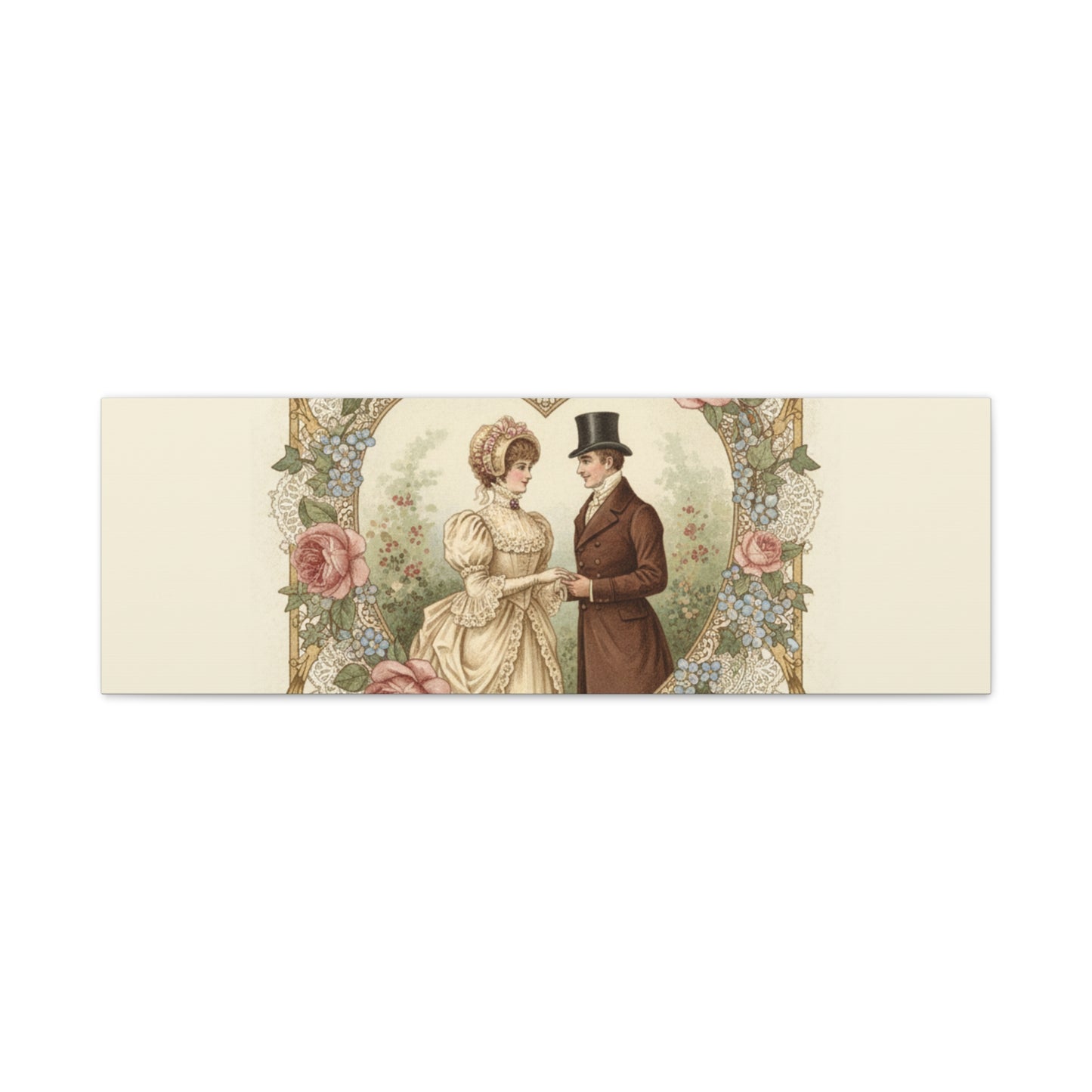 Victorian Valentine Print Canvas | Retro Americana, Vintage Romance