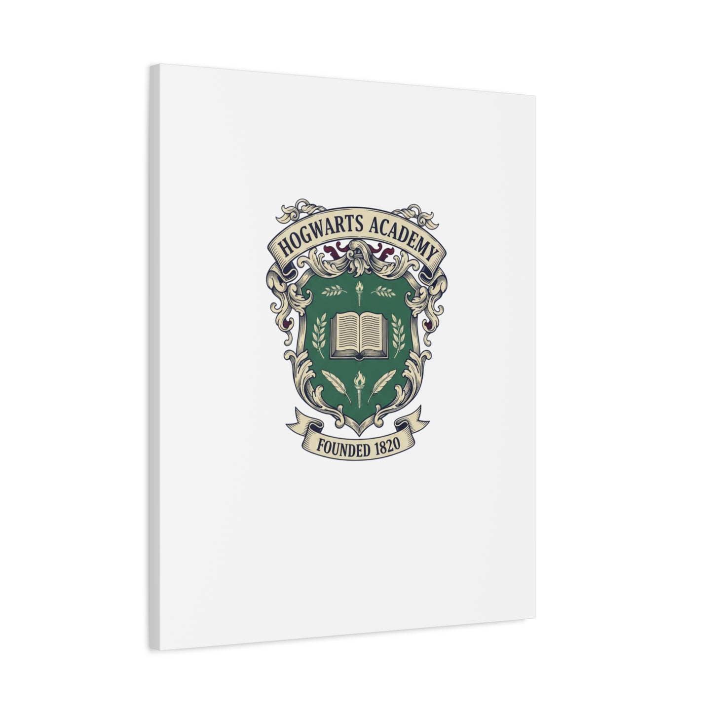 Hogwarts Ivy-Style Emblem Canvas | vintage club logo, old money crest