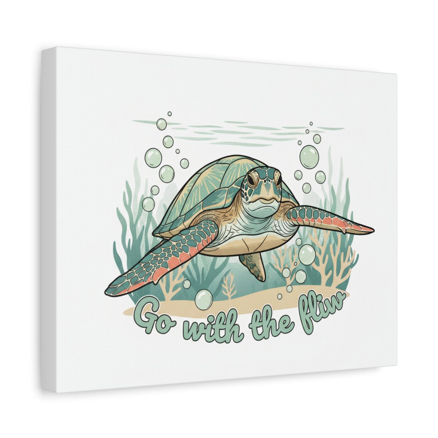 Go with the Flow Turtle Canvas