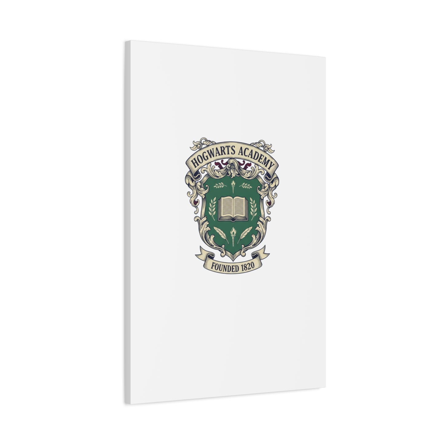 Hogwarts Ivy-Style Emblem Canvas | vintage club logo, old money crest